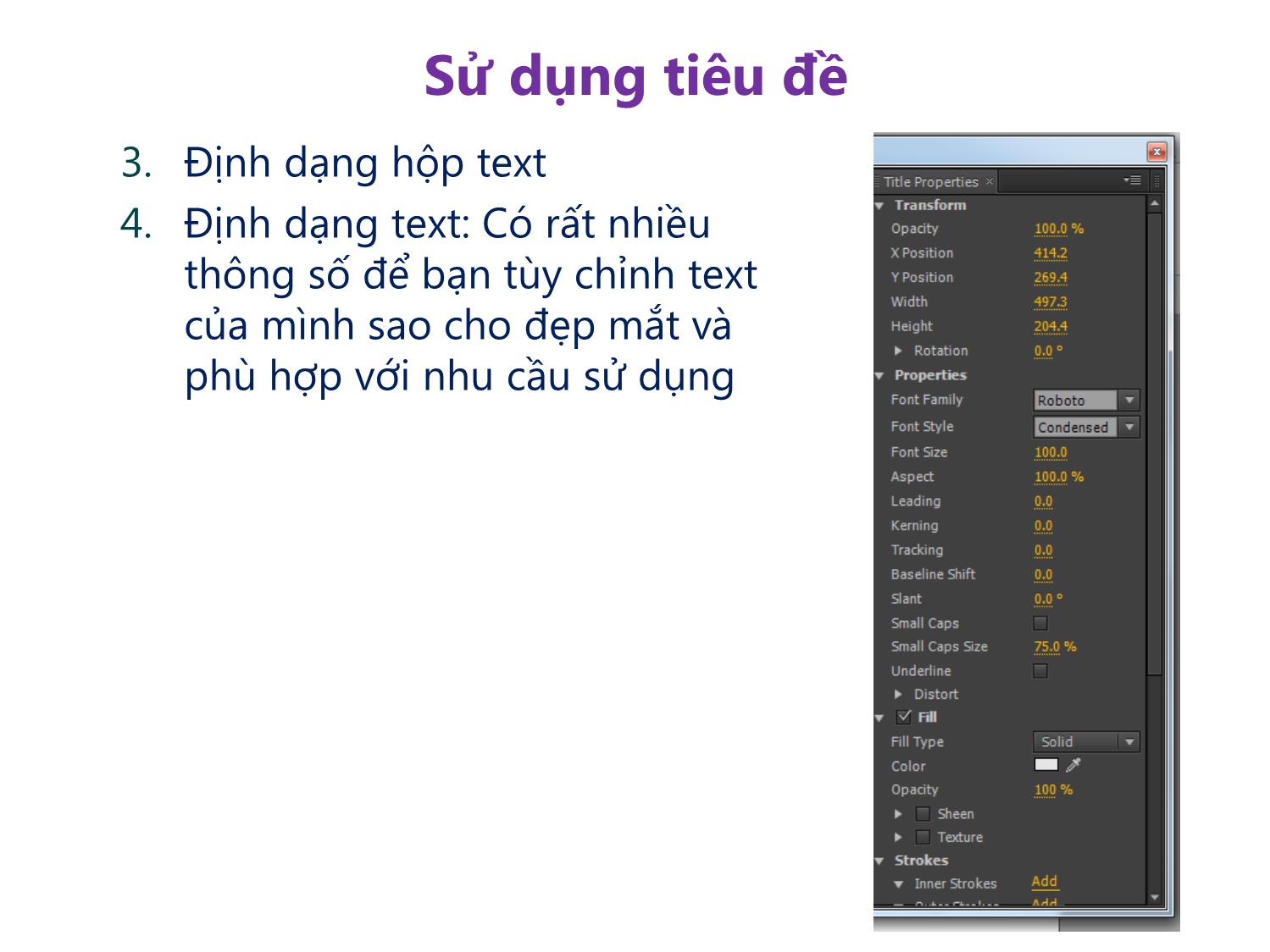 Bài giảng Xử lý hậu kỳ với Adobe Premiere Pro Cs6 - Bài 3: Làm việc với các đối tượng đồ họa trang 9