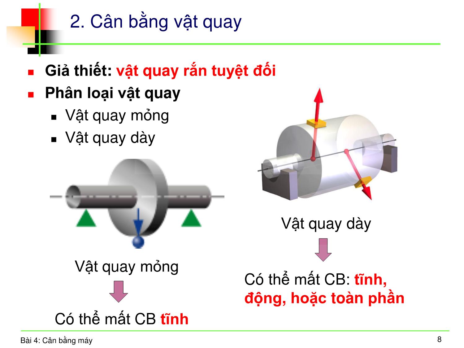 Bài giảng Nguyên lý máy - Bài 4: Cân bằng máy trang 7