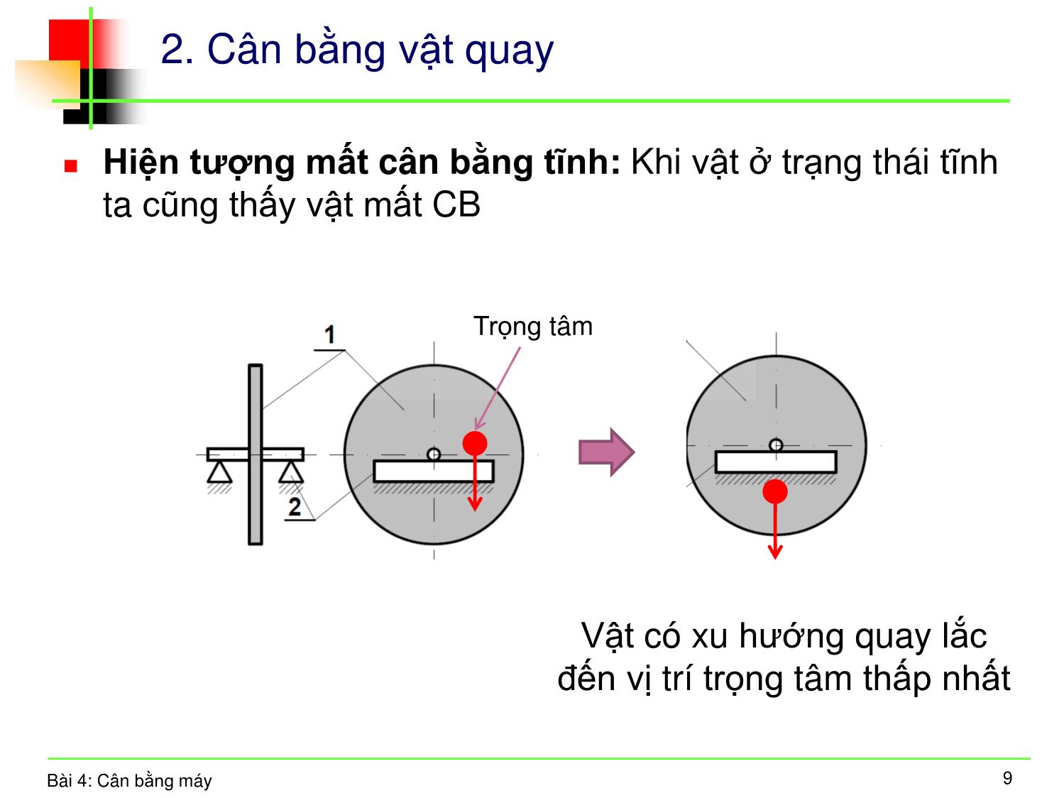 Bài giảng Nguyên lý máy - Bài 4: Cân bằng máy trang 8