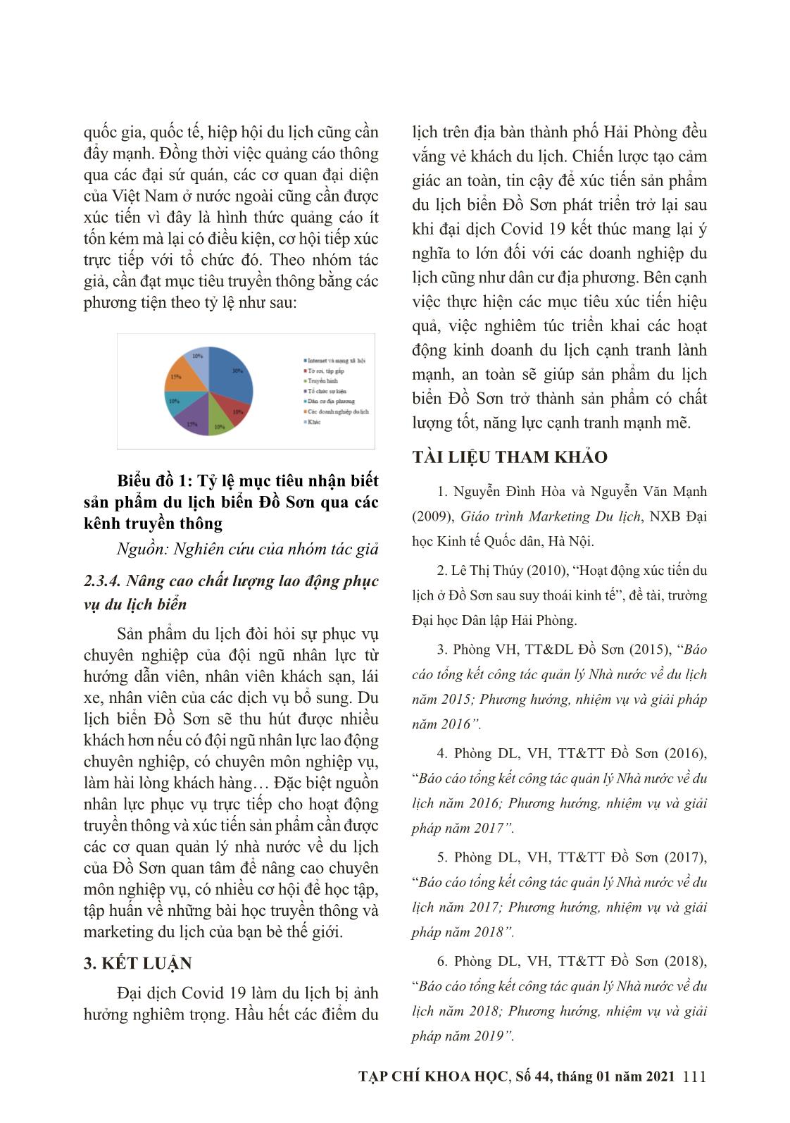 Chiến lược xúc tiến sản phẩm du lịch biển Đồ Sơn, Hải Phòng sau đại dịch Covid19 trang 8