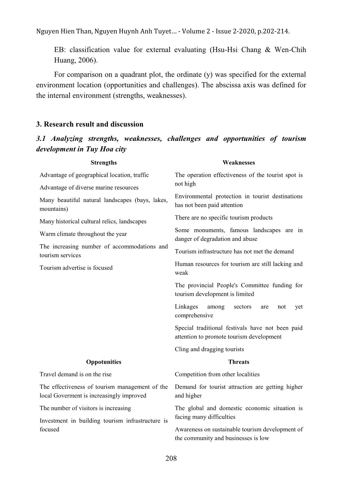 Assessing the competitive advantages of tourism potentials in Tuy Hoa city, Phu Yen province trang 7