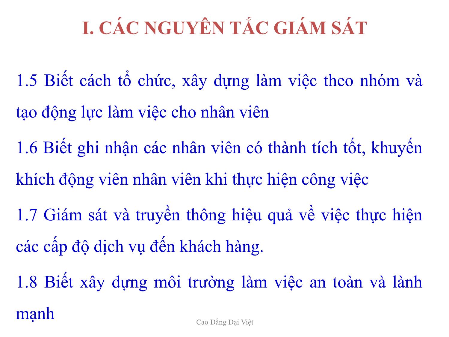 Bài giảng Quản trị kinh doanh khách sạn - Chương VIII: Kiểm tra & giám sát các bộ phận trong khách sạn - Tô Đồng Thiệt trang 6