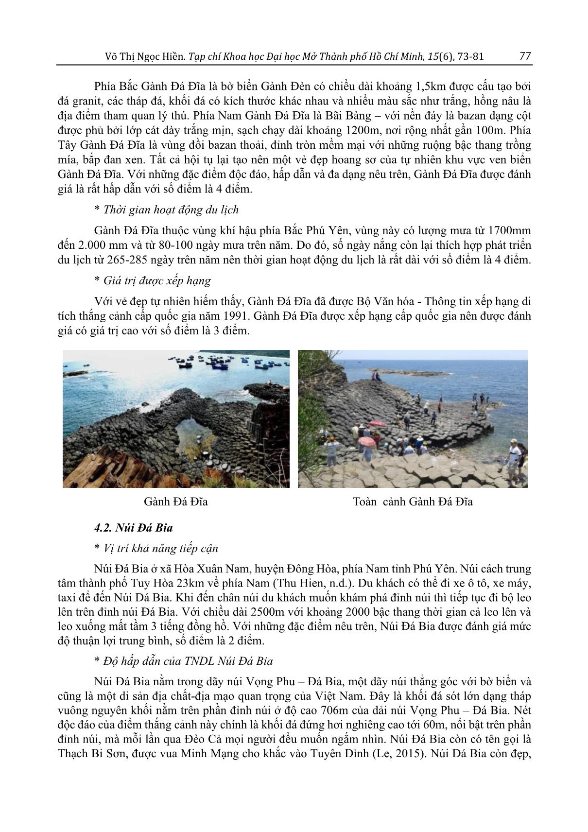 Nghiên cứu, đánh giá tài nguyên du lịch tự nhiên ven biển Phú Yên và định hướng phát triển du lịch trang 5