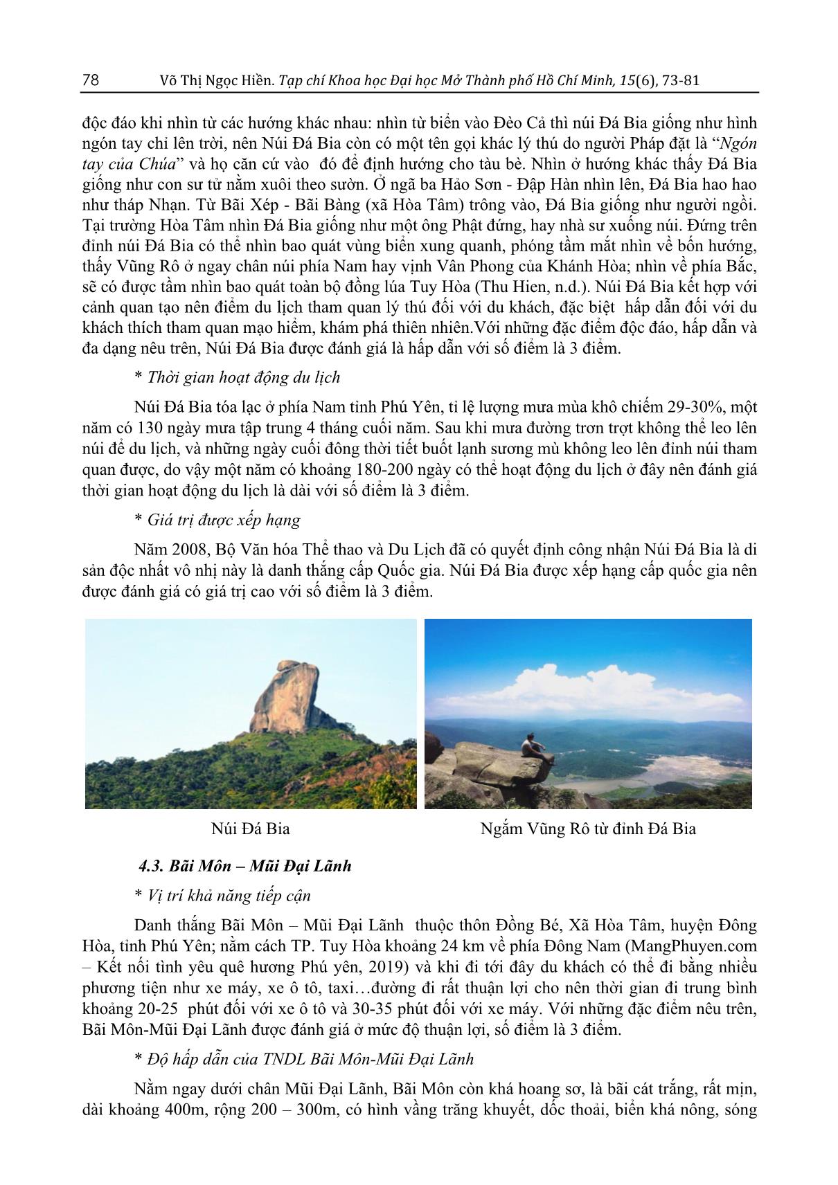 Nghiên cứu, đánh giá tài nguyên du lịch tự nhiên ven biển Phú Yên và định hướng phát triển du lịch trang 6