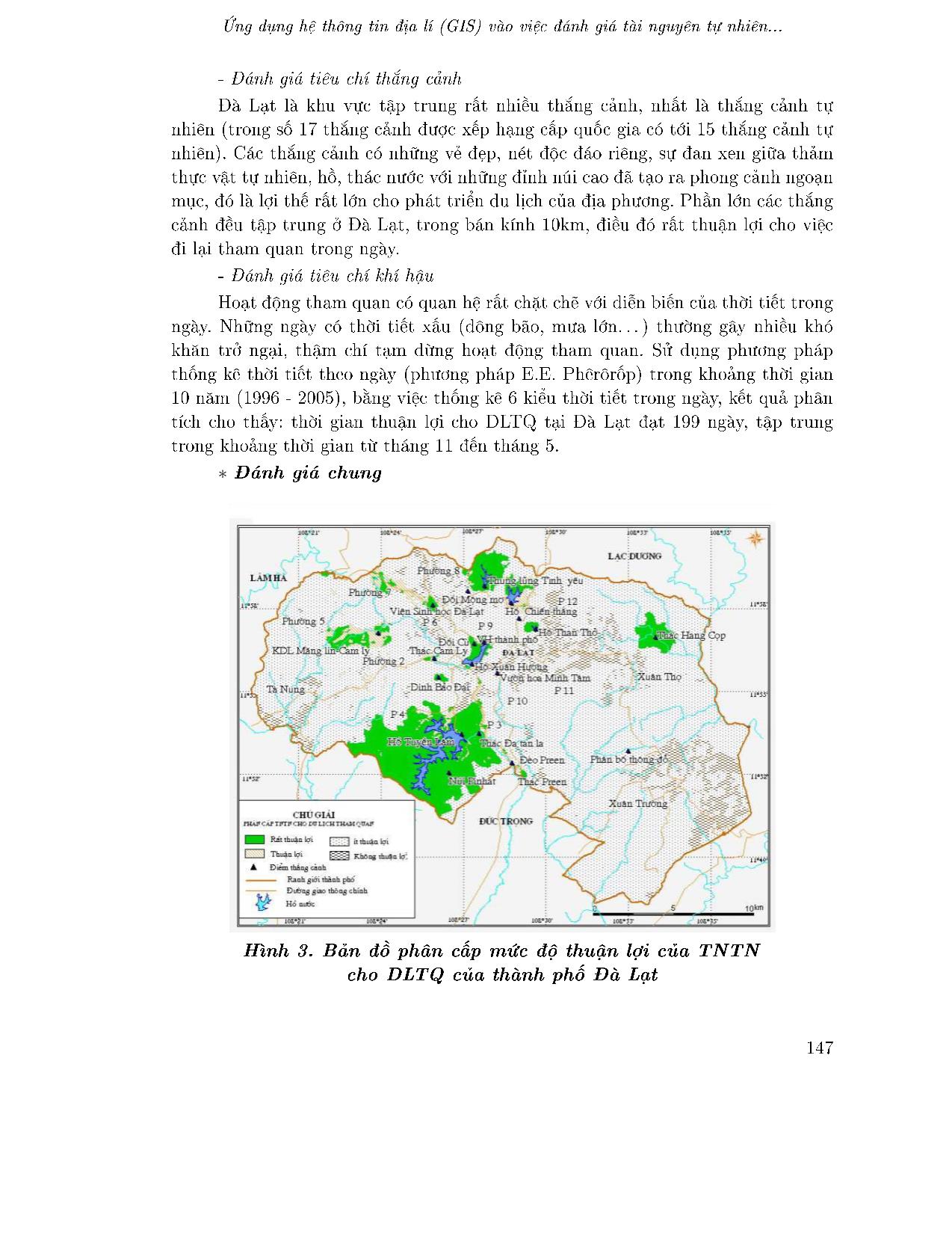 Vào việc đánh giá tài nguyên tự nhiên ở thành phố Đà Lạt phục vụ du lịch tham quan trang 7