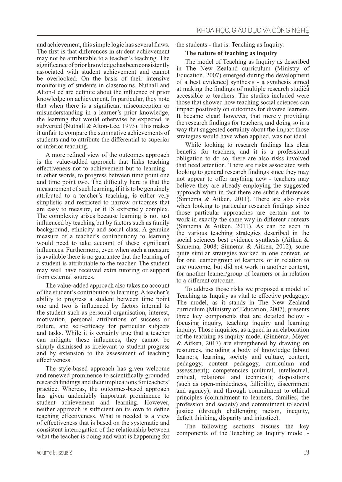 Educational improvement: Insights from policy, research and practice in the new zealand context, and implications for teacher education trang 6