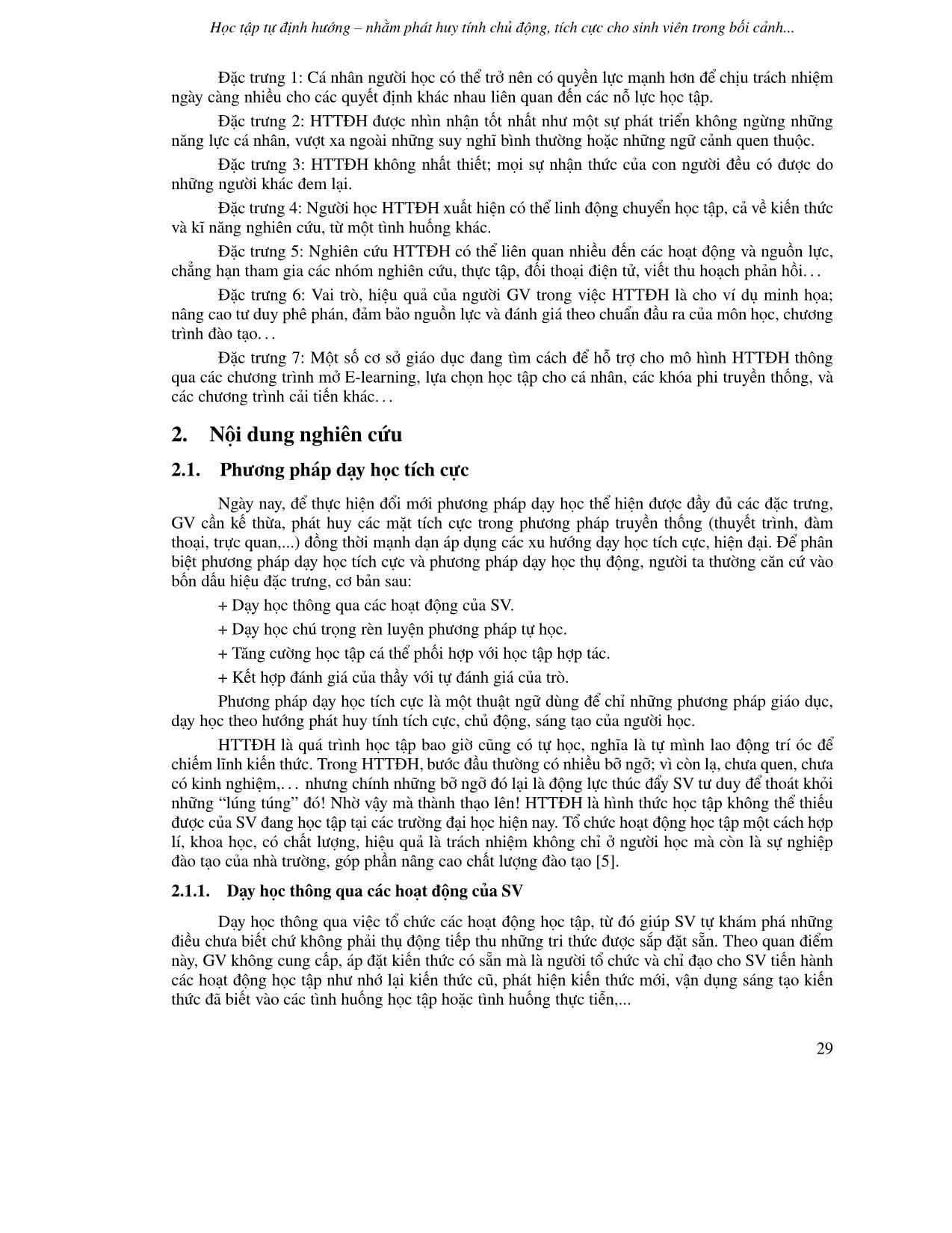 Học tập tự định hướng – Nhằm phát huy tính chủ động, tích cực cho sinh viên trong bối cảnh hội nhập quốc tế trang 2