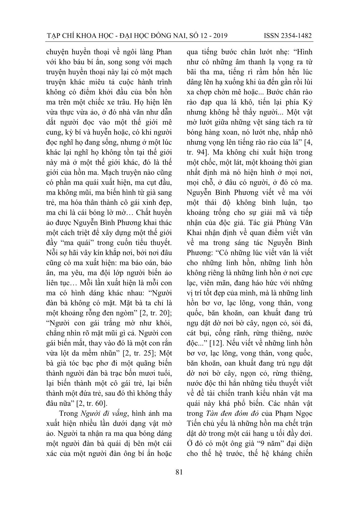 Nghệ thuật xây dựng nhân vật trong tiểu thuyết Việt Nam đương đại viết theo khuynh hướng hiện thực huyền ảo trang 10