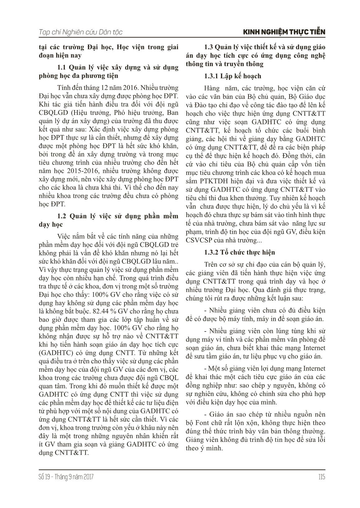 Quản lý ứng dụng công nghệ thông tin và truyền thông trong dạy học ở các trường đại học, học viện đáp ứng yêu cầu đổi mới giáo dục hiện nay trang 2