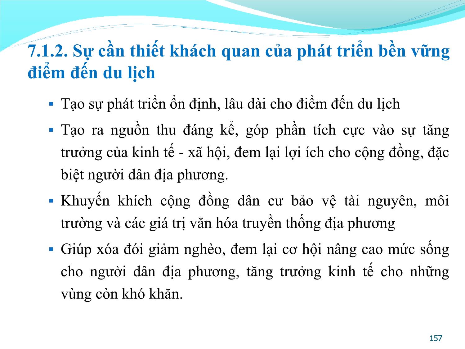 Bài giảng Quản lý điểm đến du lịch - Chương 7: Phát triển bền vững và quản lý chất lượng điểm đến du lịch trang 4