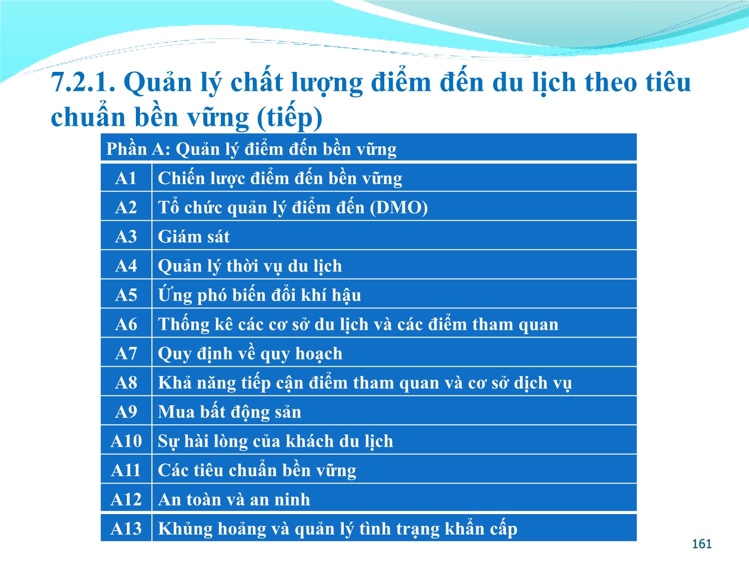 Bài giảng Quản lý điểm đến du lịch - Chương 7: Phát triển bền vững và quản lý chất lượng điểm đến du lịch trang 8