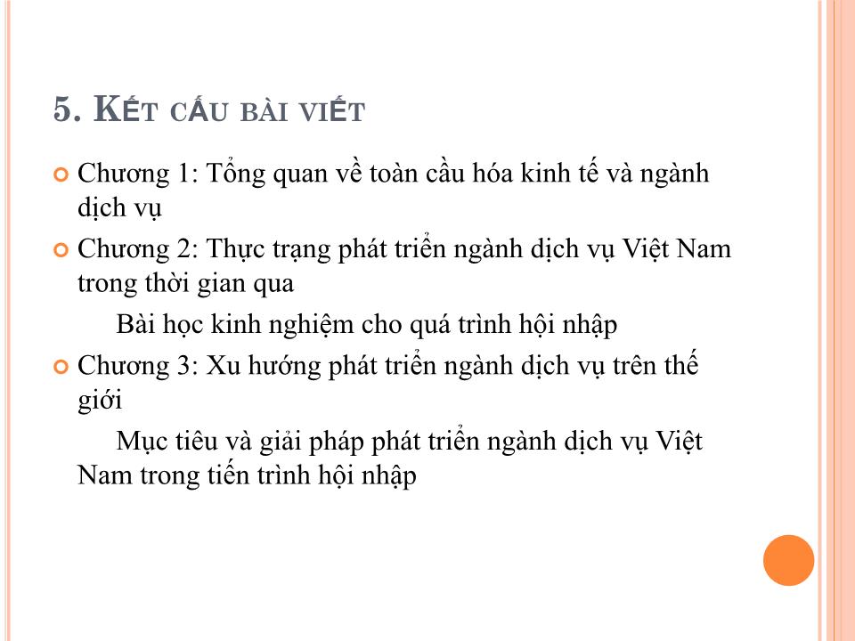 Bài giảng Toàn cầu hóa và tác động tới ngành dịch vụ Việt Nam trang 7