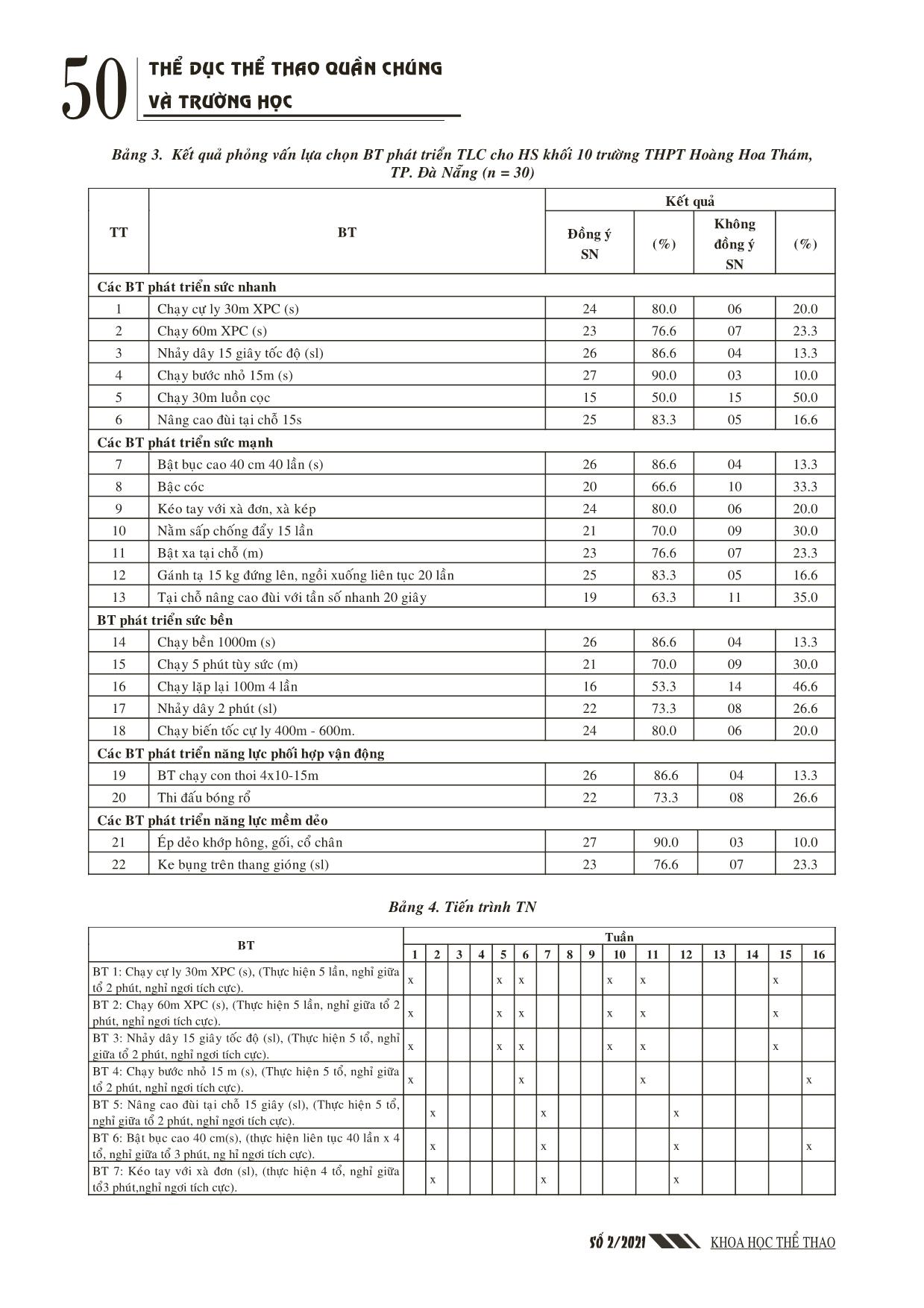 Lựa chọn bài tập phát triển thể lực chung cho học sinh Khối 10 trường Trung học phổ thông Hoàng Hoa Thám, thành phố Đà Nẵng trang 3