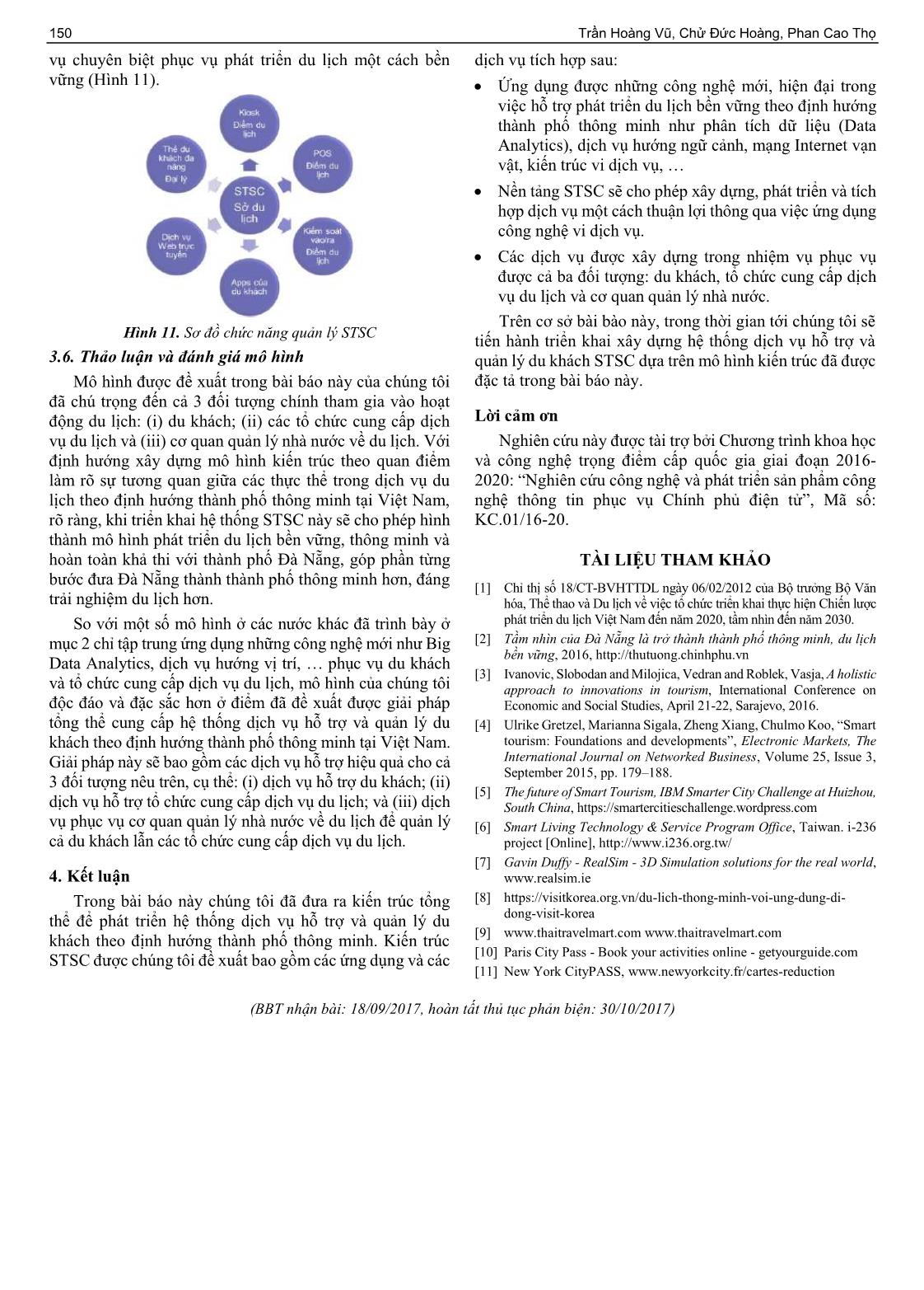 Mô hình kiến trúc tổng thể hệ thống hỗ trợ và quản lý du khách nhằm phát triển du lịch bền vững theo định hướng thành phố thông minh tại Đà Nẵng trang 6