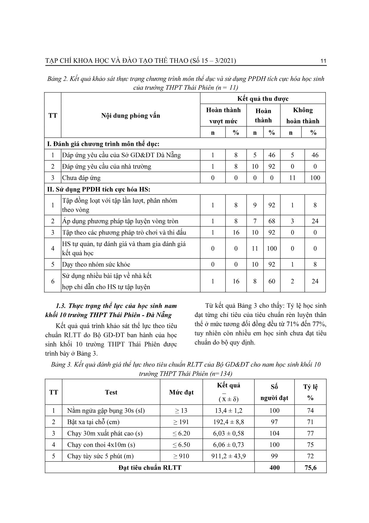 Nghiên cứu bài tập phát triển thể lực chung cho nam học sinh Khối 10 trường THPT Thái Phiên - Đà Nẵng trang 3