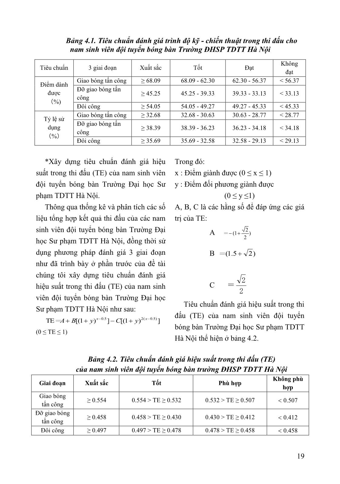 Phân tích kỹ chiến thuật trong thi đấu của nam sinh viên đội tuyển bóng bàn trường Đại học Sư phạm Thể dục Thể thao Hà Nội trang 3