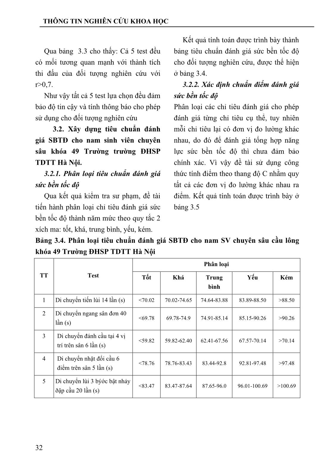 Xây dựng tiêu chuẩn đánh giá sức bền tốc độ cho nam sinh viên chuyên sâu cầu lông Khóa 49 trường Đại học Sư phạm Thể dục Thể thao Hà Nội trang 4