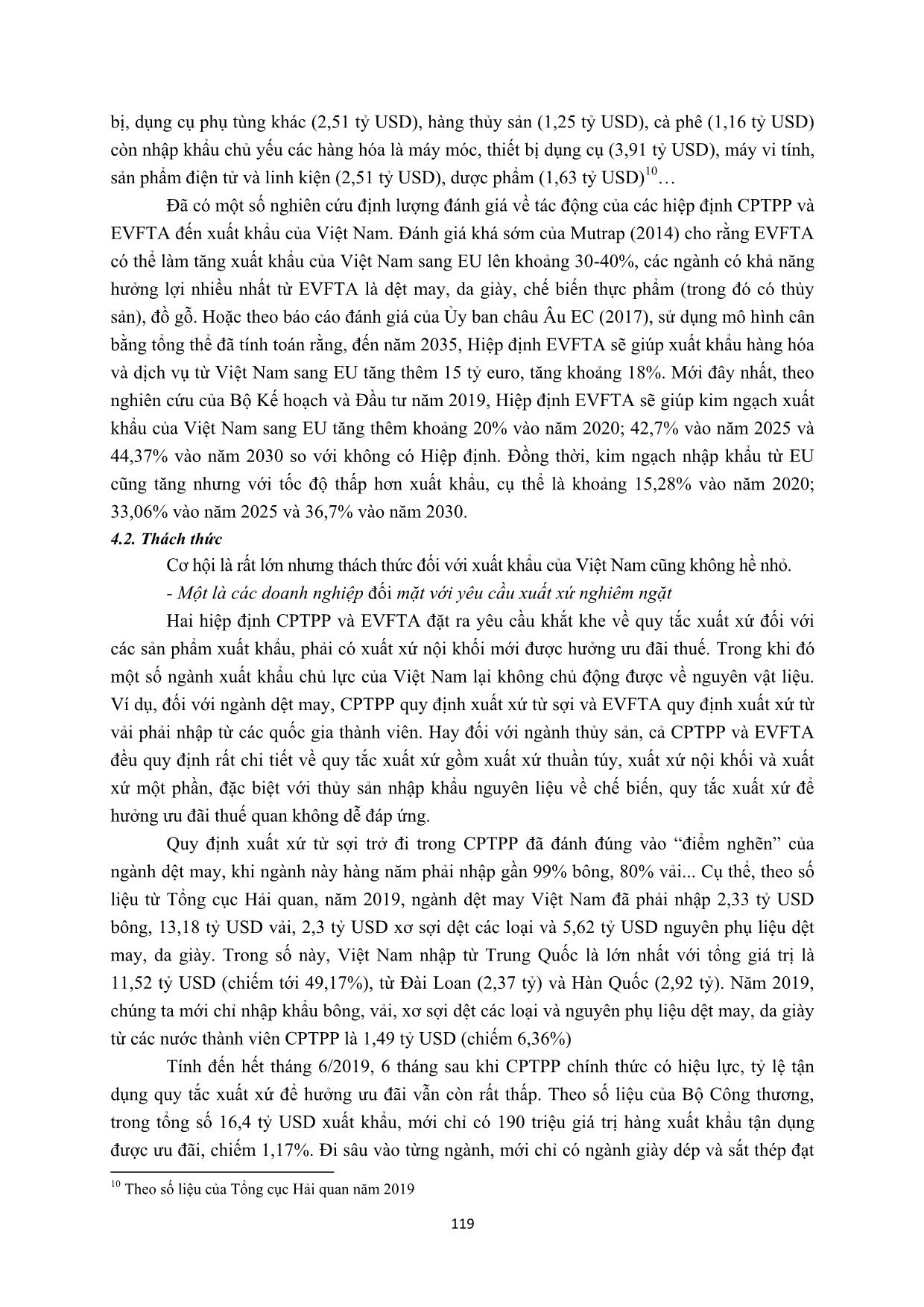 Cơ hội và thách thức đối với xuất khẩu của Việt Nam khi tham gia các hiệp định thương mại tự do thế hệ mới trang 8