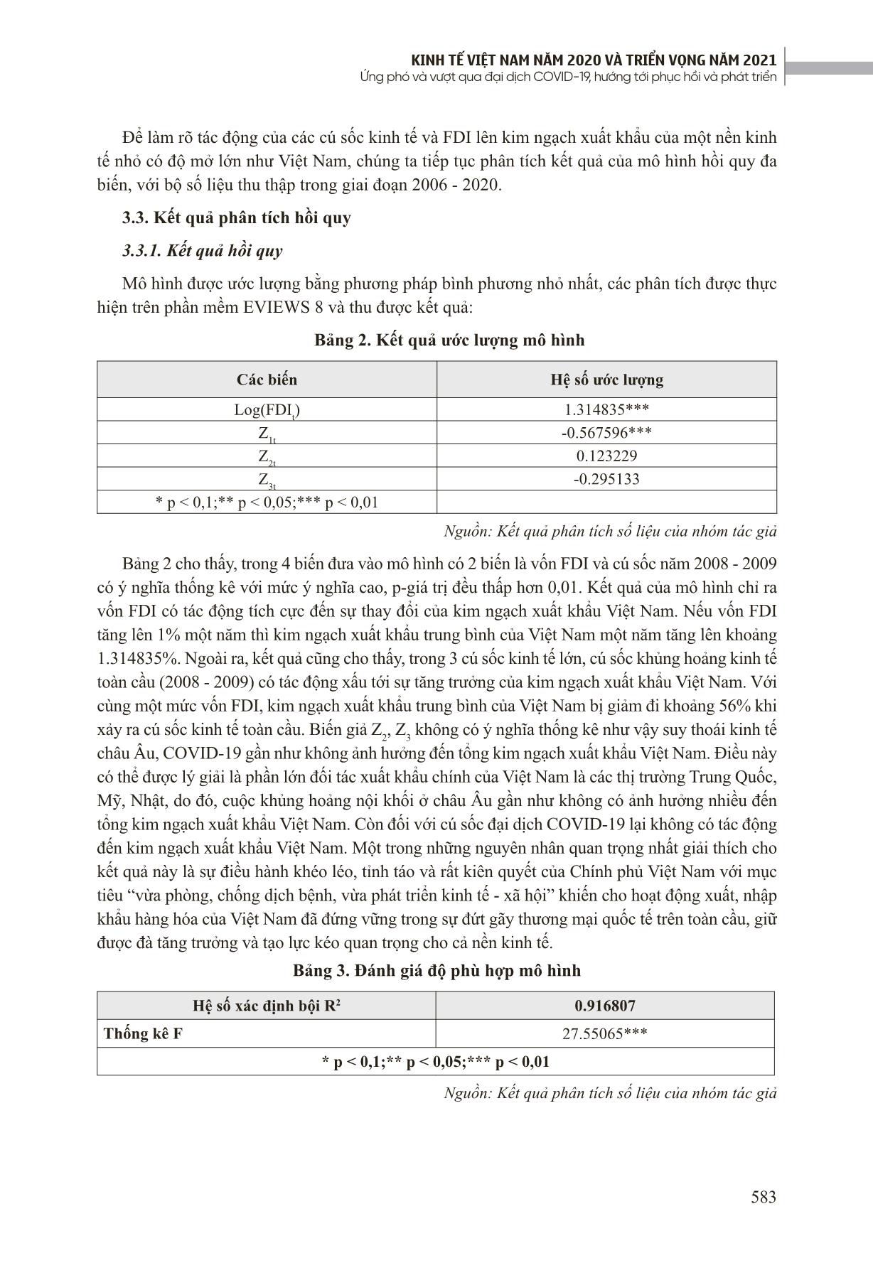 Ảnh hưởng của đầu tư trực tiếp nước ngoài và các cú sốc kinh tế đến xuất khẩu của Việt Nam trang 9