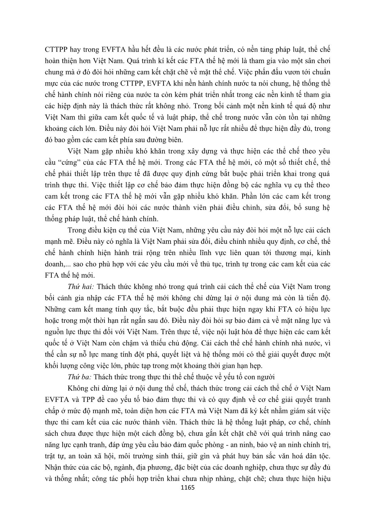 Cải cách thể chế hành chính trong bối cảnh thực thi các hiệp định thương mại tự do thế hệ mới: Cơ hội và thách thức cho Việt Nam trang 7
