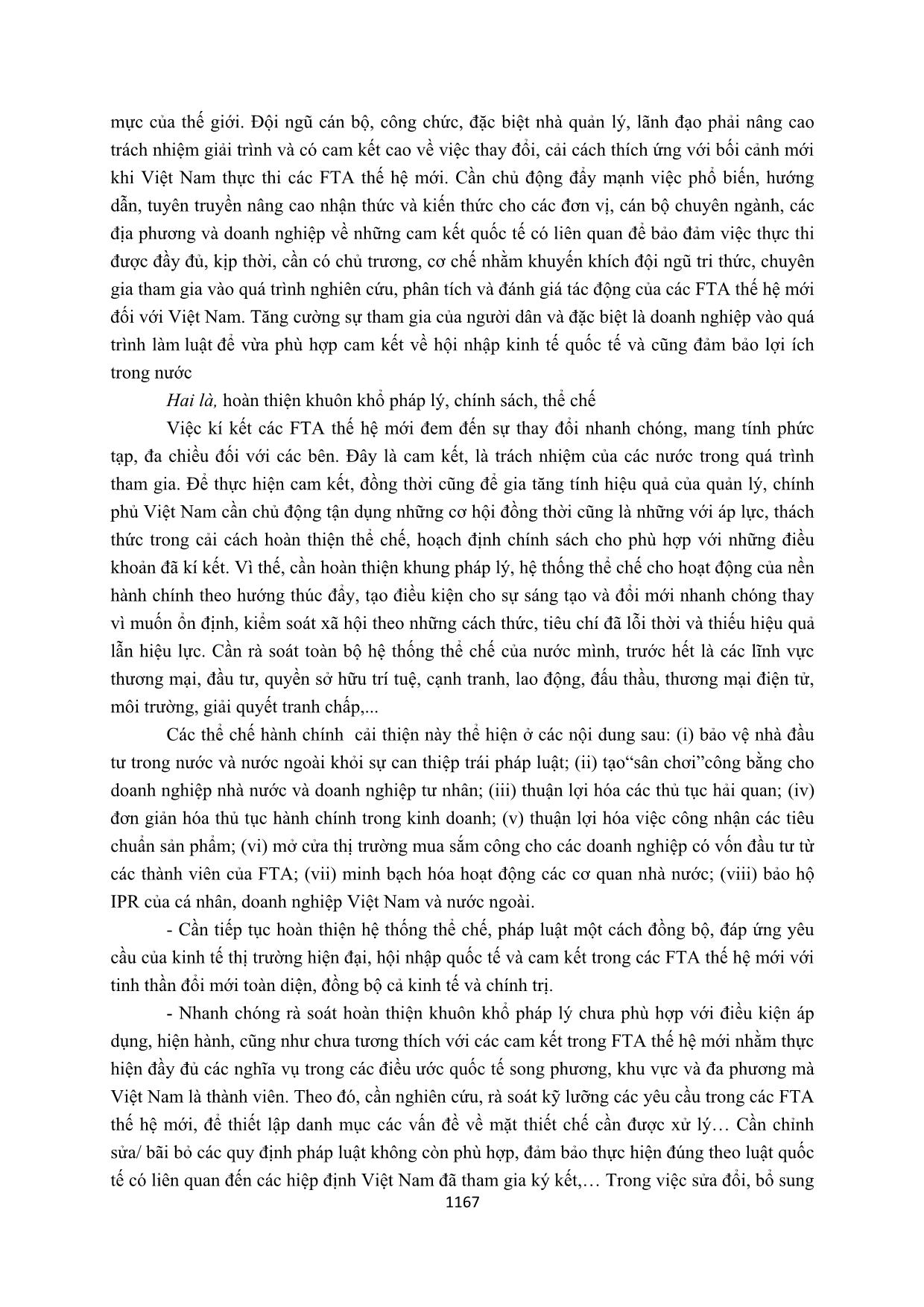 Cải cách thể chế hành chính trong bối cảnh thực thi các hiệp định thương mại tự do thế hệ mới: Cơ hội và thách thức cho Việt Nam trang 9