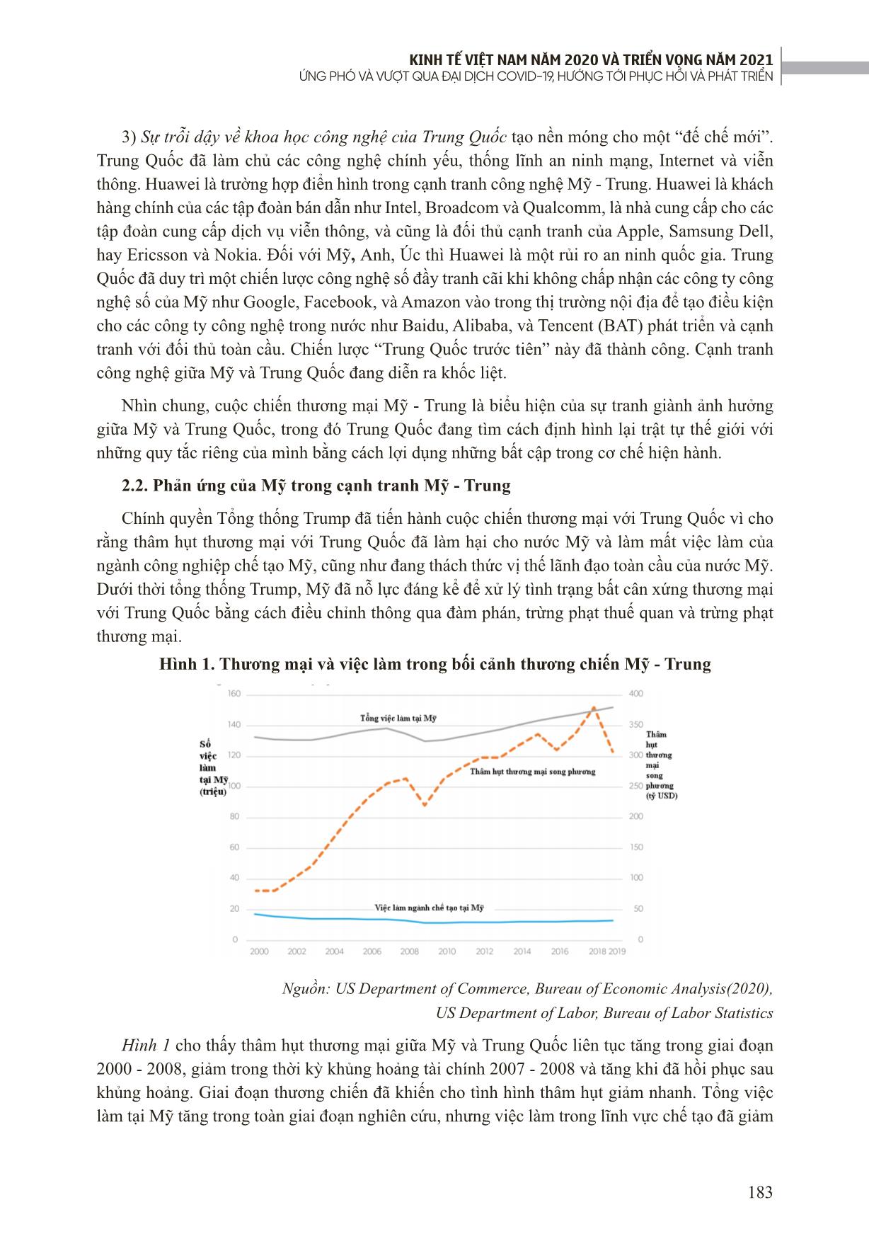 Cạnh tranh kinh tế Mỹ - Trung trong năm đầu đại dịch Covid-19 (2020) và hàm ý chính sách cho Việt Nam trang 4