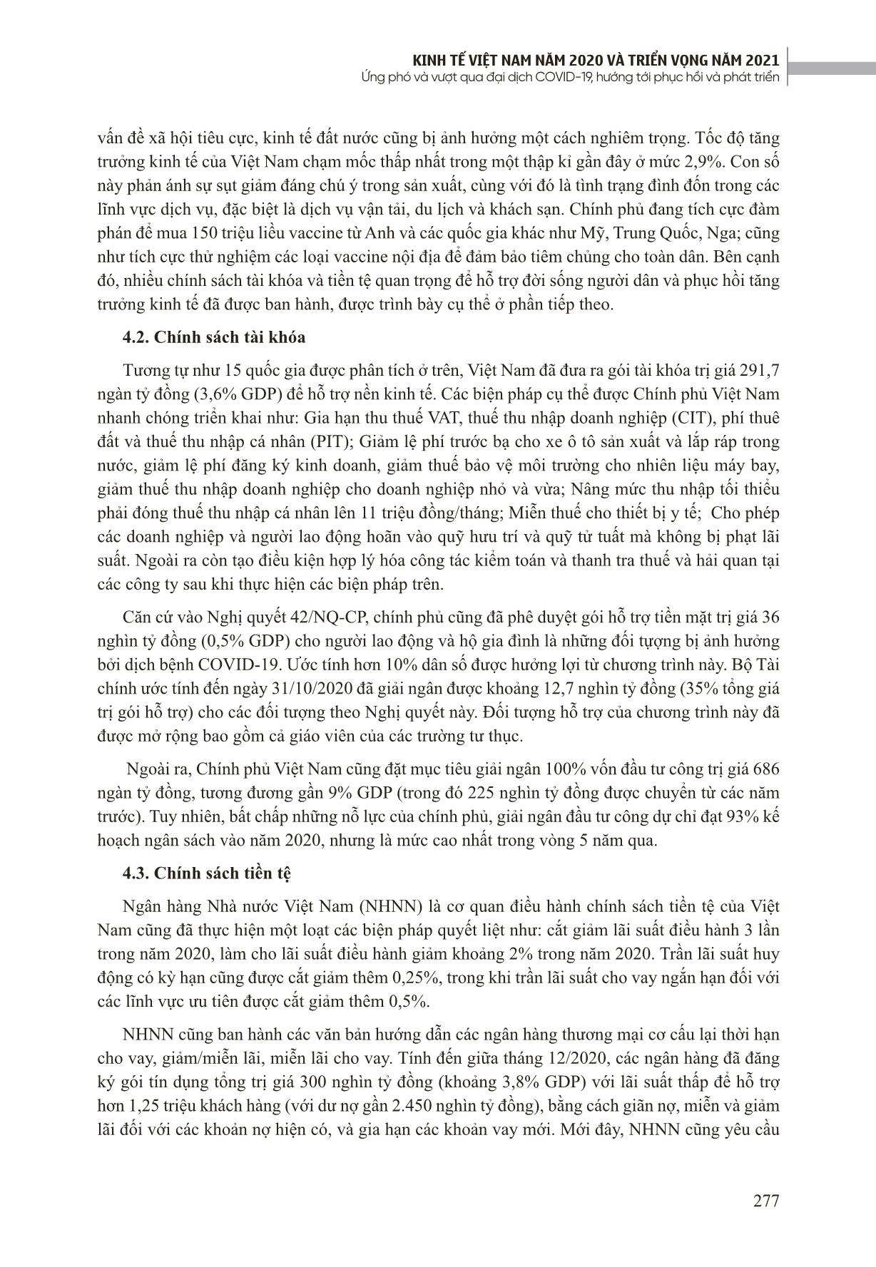 Chính sách kinh tế vĩ mô ứng phó với ảnh hưởng của đại dịch Covid-19: Kinh nghiệm quốc tế và gợi ý chính sách cho Việt Nam trang 10