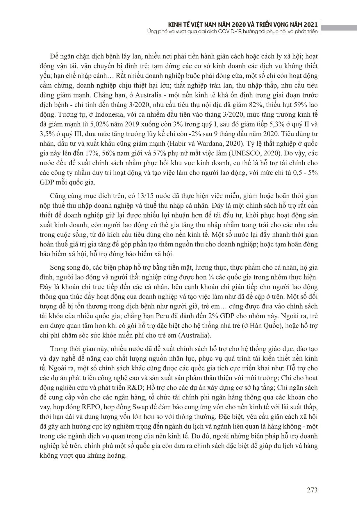 Chính sách kinh tế vĩ mô ứng phó với ảnh hưởng của đại dịch Covid-19: Kinh nghiệm quốc tế và gợi ý chính sách cho Việt Nam trang 6