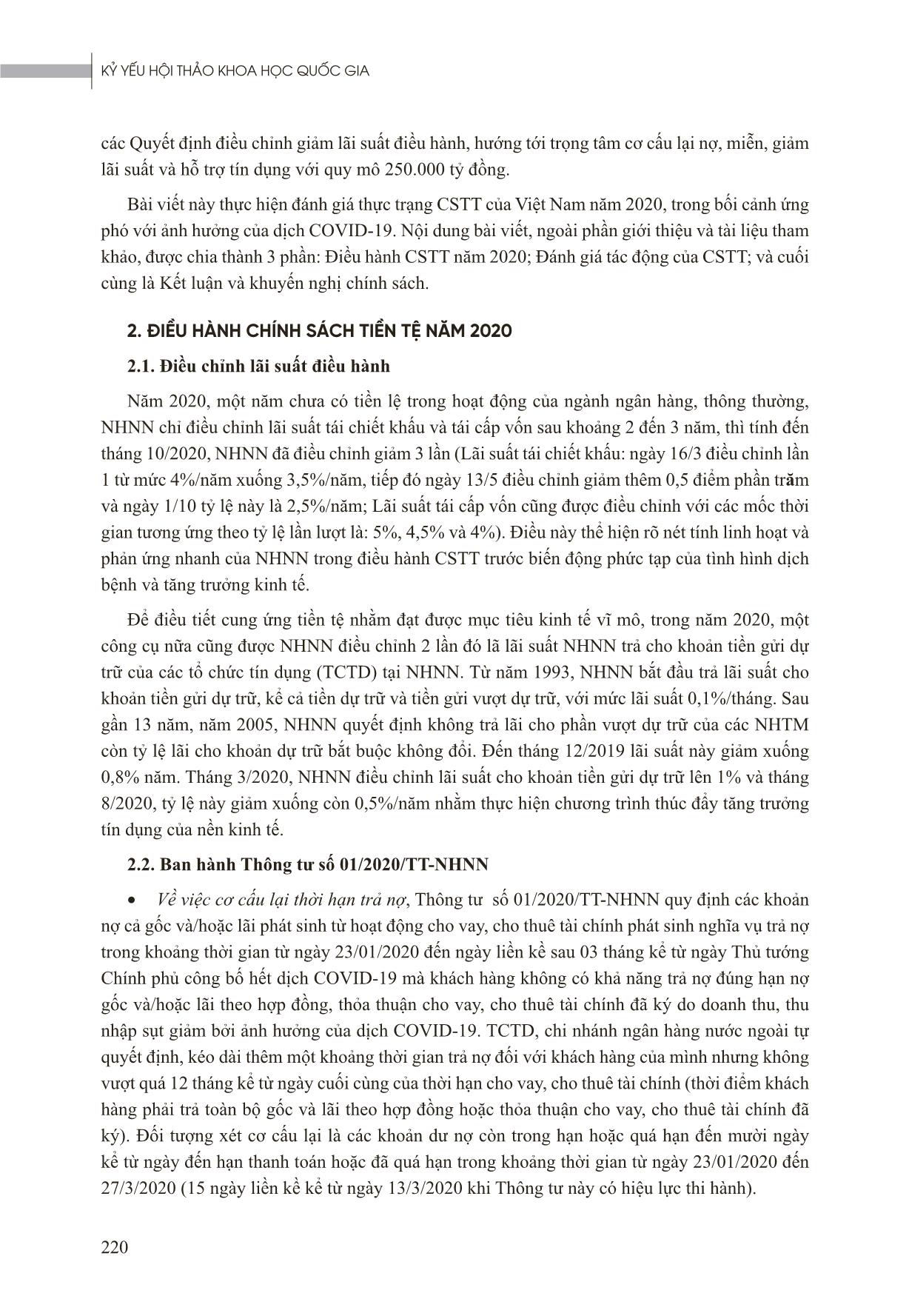 Chính sách tiền tệ năm 2020: Ứng phó đại dịch Covid-19 trang 2