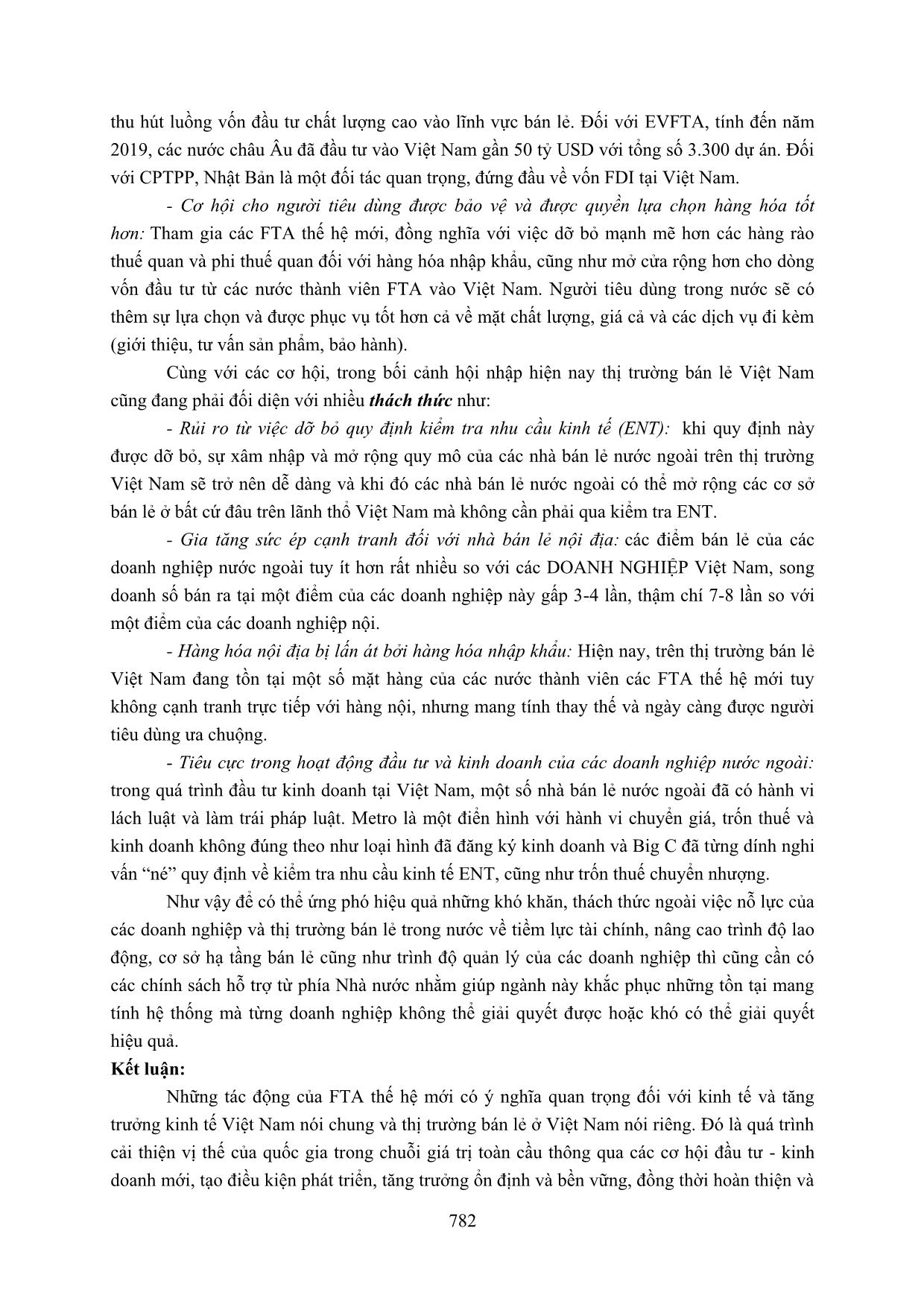 Cơ hội và thách thức đối với thị trường bán lẻ ở Việt Nam khi tham gia các hiệp định thương mại tự do thế hệ mới trang 10