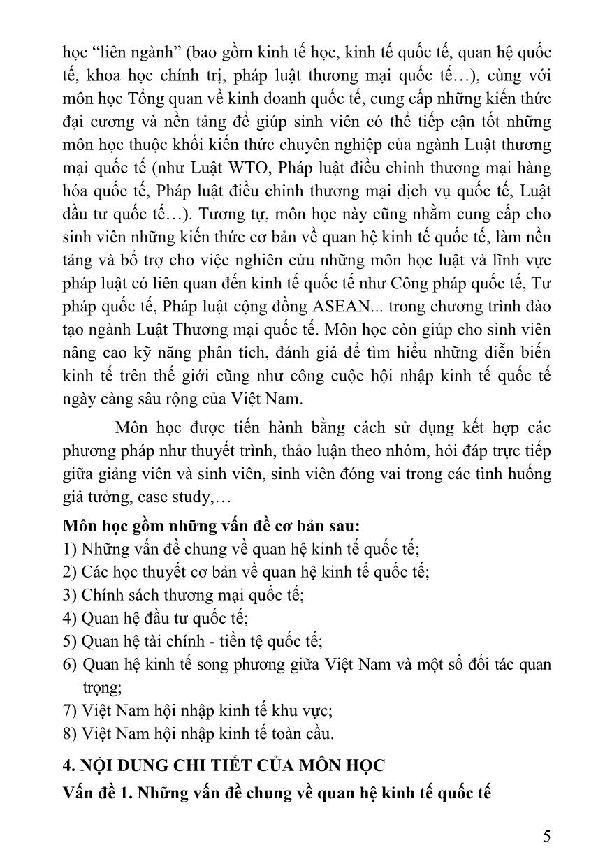 Đề cương môn Quan hệ kinh tế quốc tế trang 5