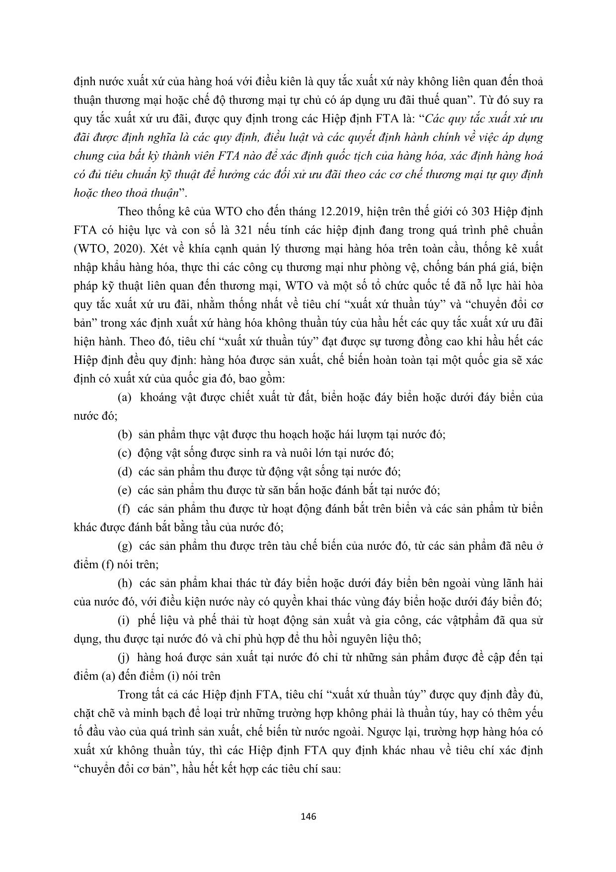 Độ mở quy tắc xuất xứ trong các hiệp định thương mại tự do thế hệ mới: Lý luận và thực tiễn của Việt Nam trang 2