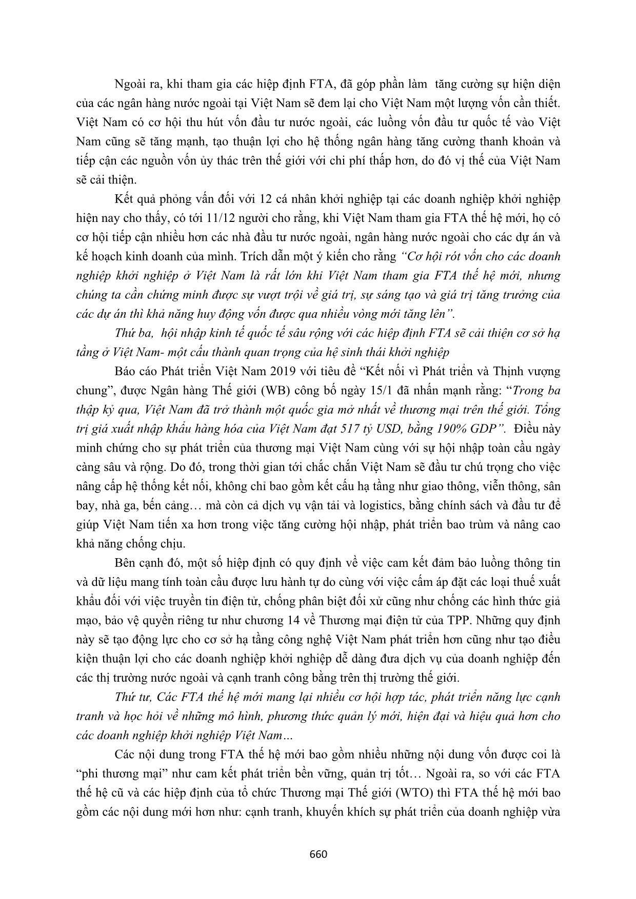 FTA thế hệ mới - Cơ hội và thách thức đối với doanh nghiệp khởi nghiệp sáng tạo ở Việt Nam hiện nay trang 6
