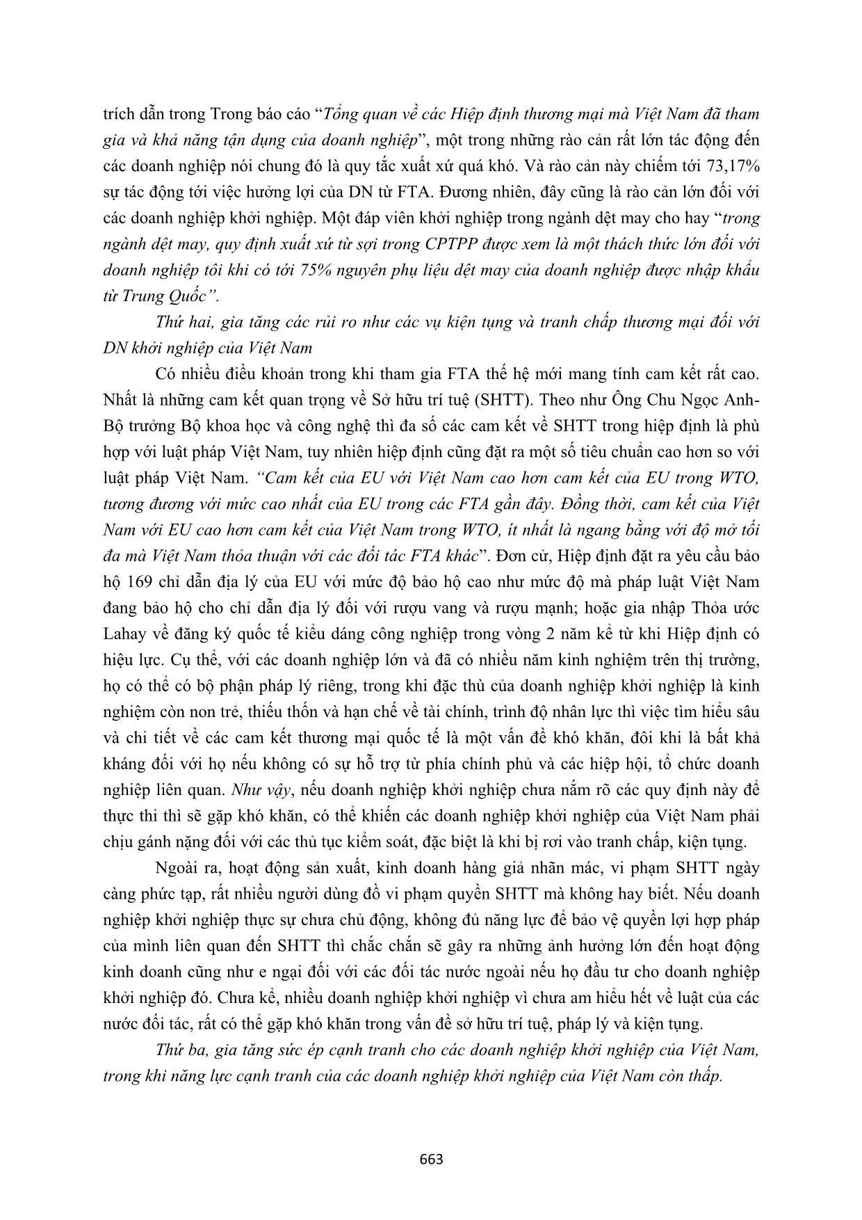 FTA thế hệ mới - Cơ hội và thách thức đối với doanh nghiệp khởi nghiệp sáng tạo ở Việt Nam hiện nay trang 9