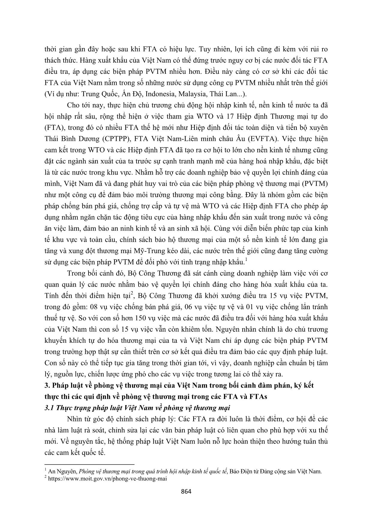 Hiệp định thương mại tự do thế hệ mới và việc hoàn thiện khung pháp lý về biện pháp phõng vệ thương mại của Việt Nam trang 4