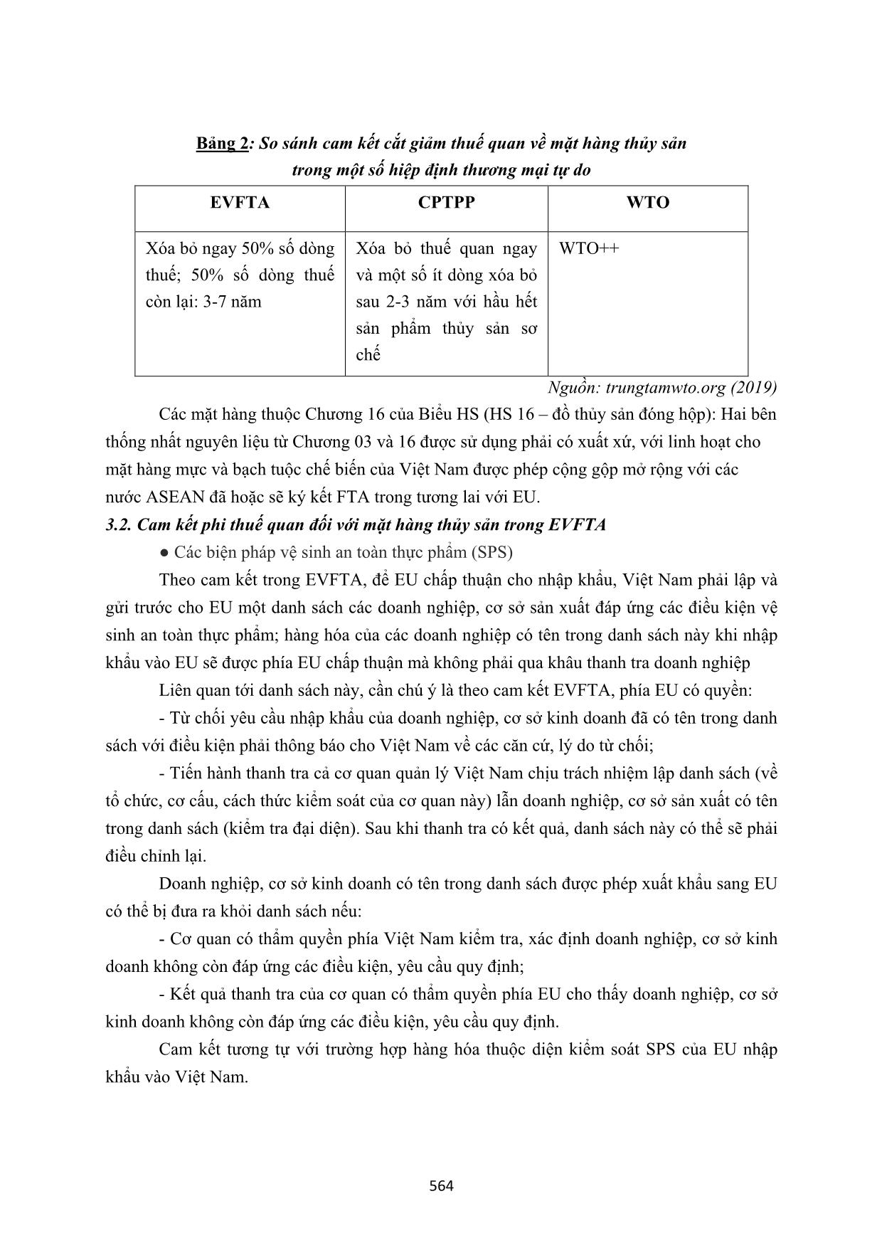 Hiệp định thương mại Việt Nam – EU (EVFTA): Cơ hội và thách thức đối với xuất khẩu thủy sản của Việt Nam sang thị trường liên minh châu Âu (EU) trang 6