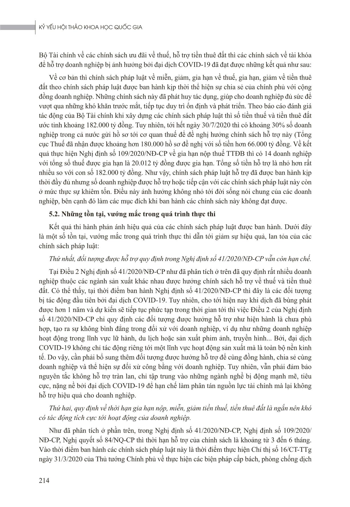 Hoàn thiện các chính sách pháp luật về tài khóa để hỗ trợ doanh nghiệp bị ảnh hưởng bởi đại dịch Covid-19 trang 6