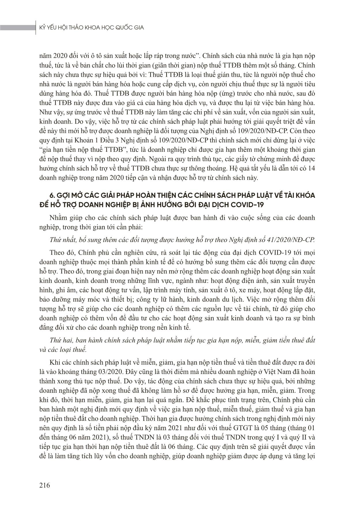 Hoàn thiện các chính sách pháp luật về tài khóa để hỗ trợ doanh nghiệp bị ảnh hưởng bởi đại dịch Covid-19 trang 8