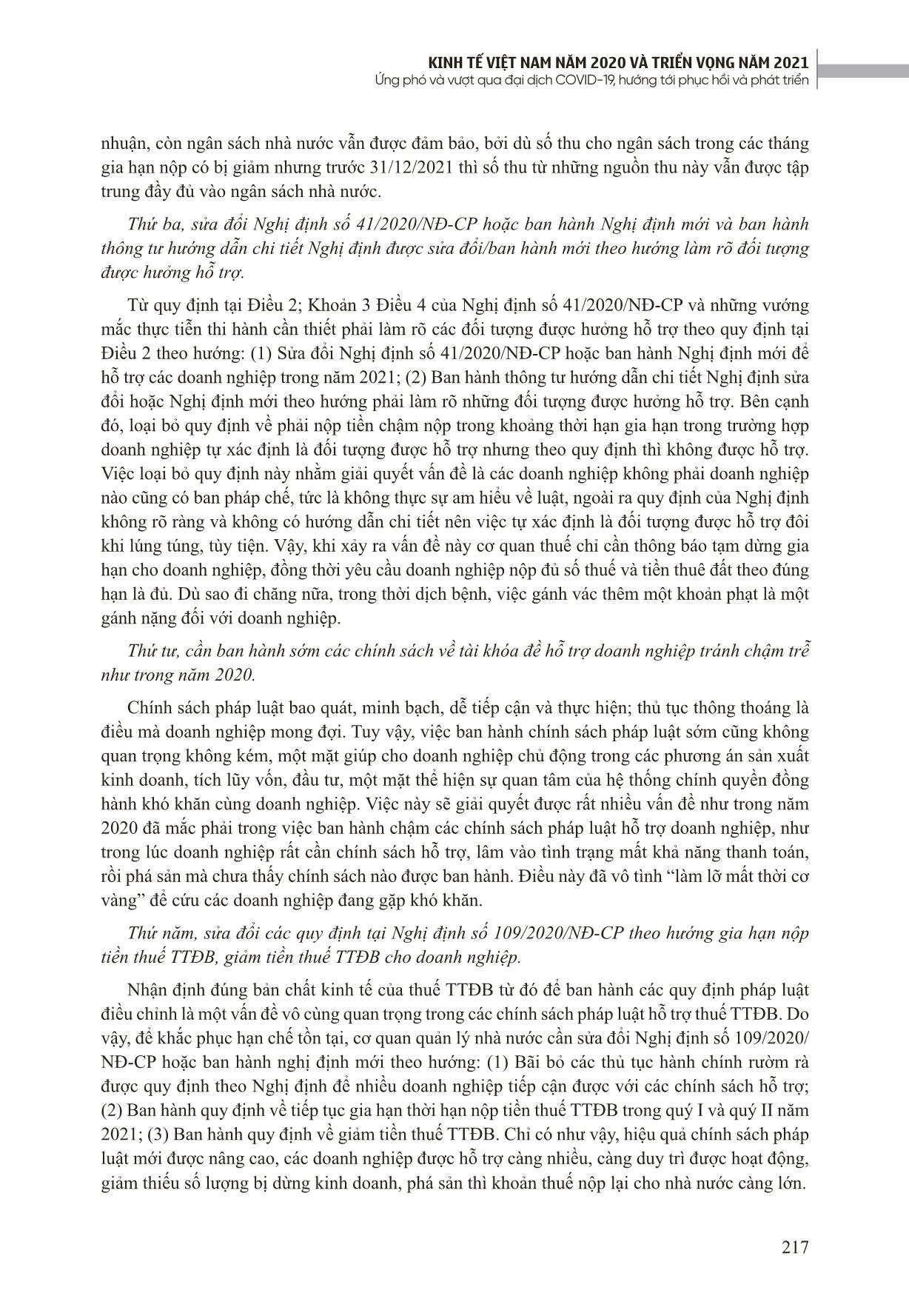 Hoàn thiện các chính sách pháp luật về tài khóa để hỗ trợ doanh nghiệp bị ảnh hưởng bởi đại dịch Covid-19 trang 9