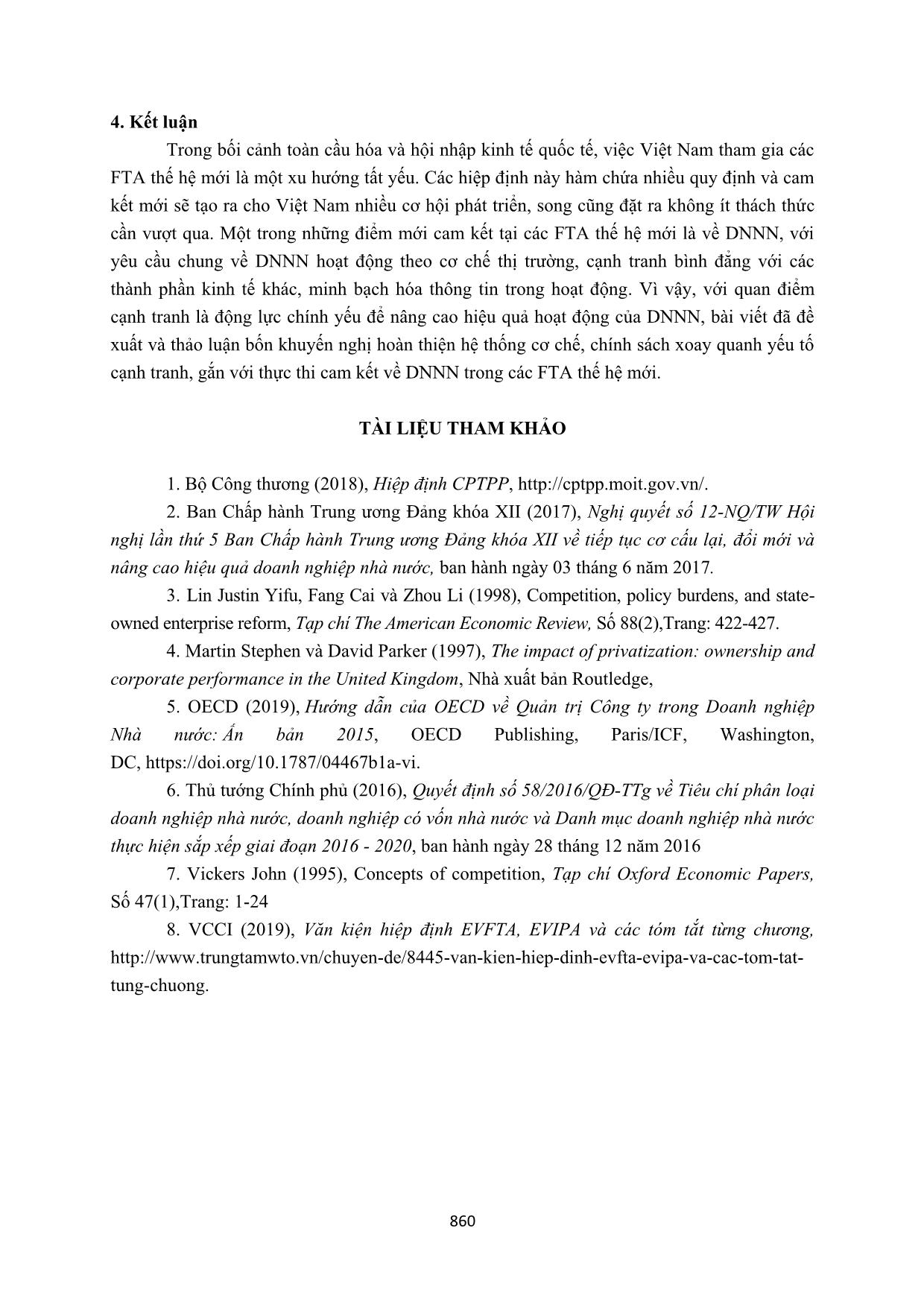 Hoàn thiện cơ chế, chính sách để các doanh nghiệp nhà nước vận hành theo cơ chế thị trường gắn với thực thi cam kết về doanh nghiệp nhà nước trong các FTA thế hệ mới trang 8