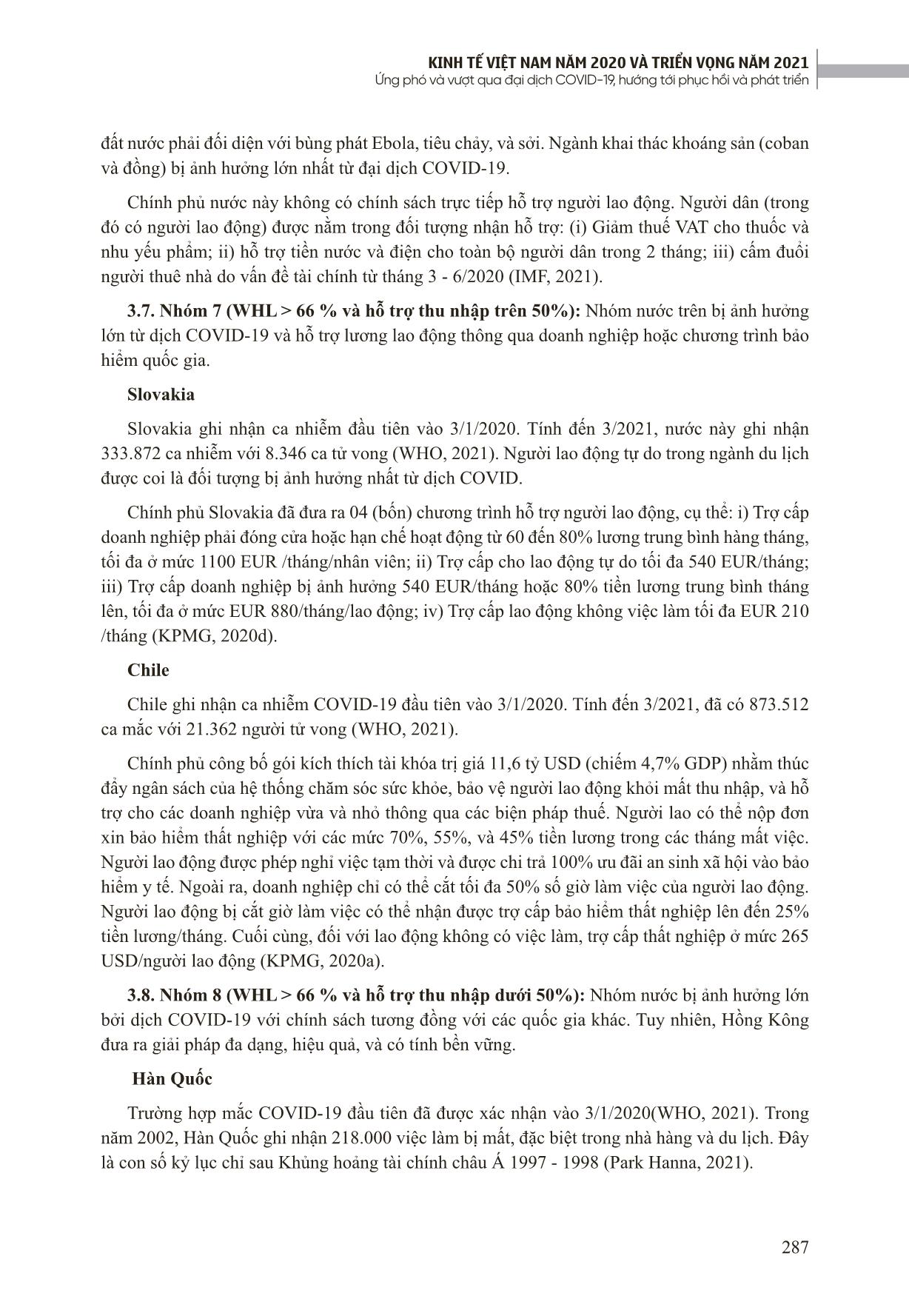 Hỗ trợ tài chính cho người lao động trong đại dịch Covid-19: Kinh nghiệm quốc tế và bài học cho Việt Nam trang 8