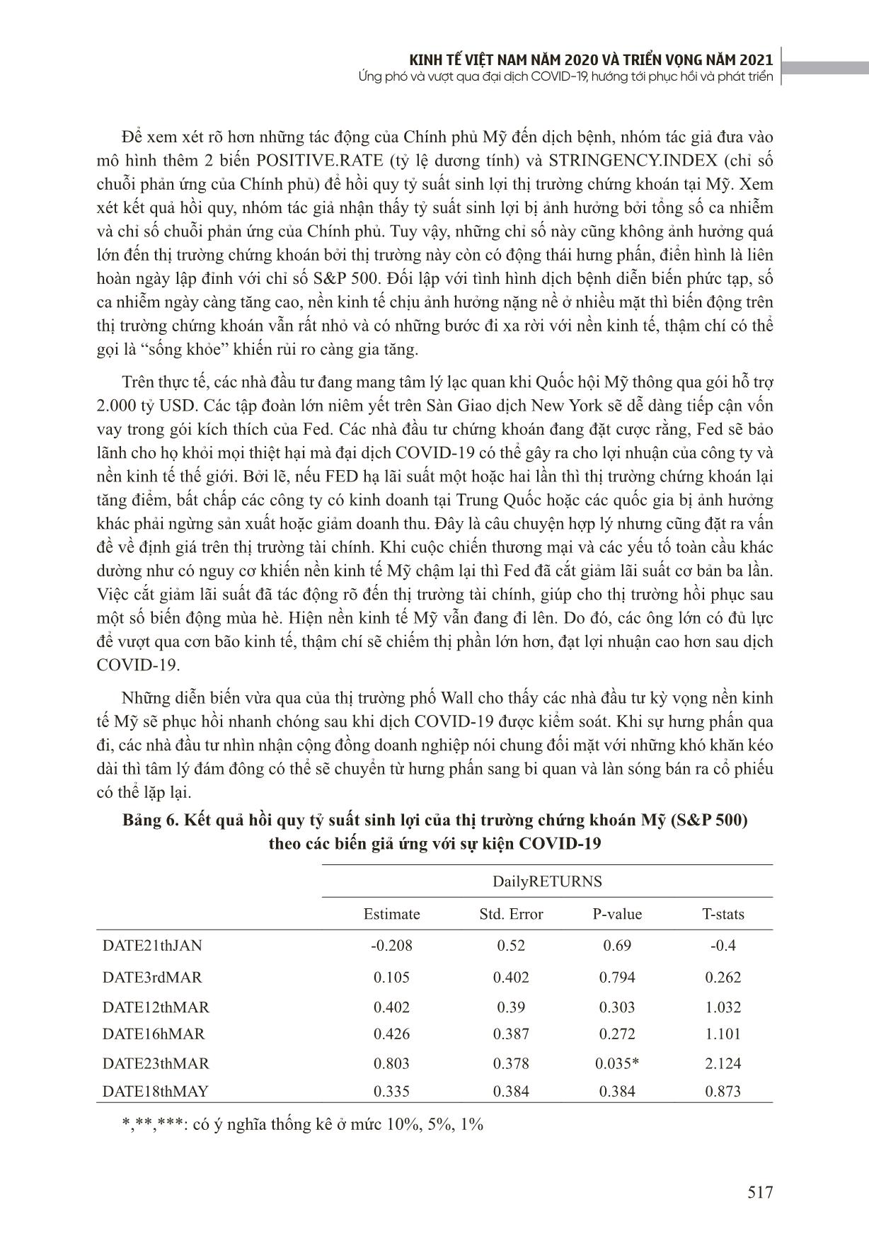 Khảo sát sự tác động của đại dịch Covid-19 đến thị trường chứng khoán Việt Nam trang 9
