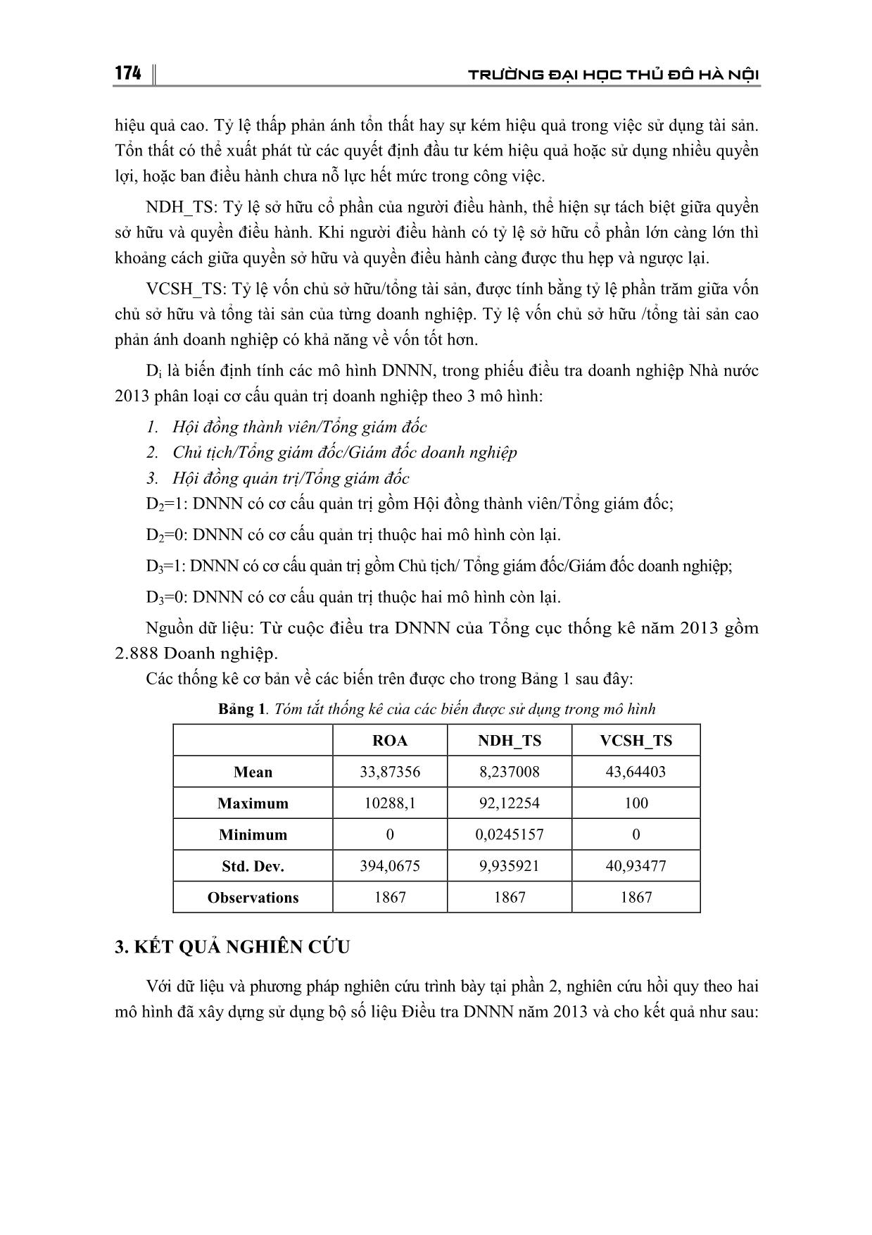 Mô hình đánh giá tác động của mối quan hệ chủ sở hữu - Người đại diện đến hiệu quả hoạt động kinh doanh trong các doanh nghiệp nhà nước trang 5