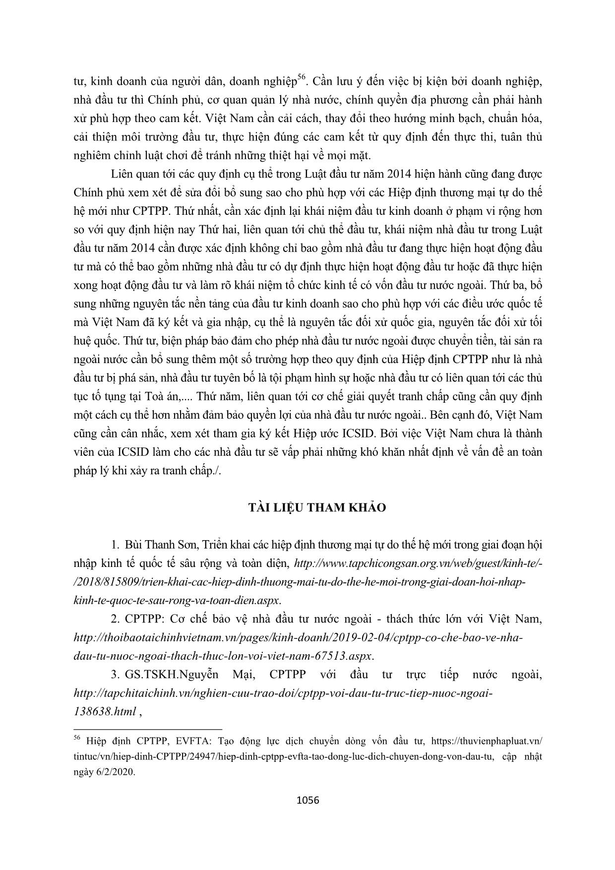 Nghiên cứu các quy định về đầu tư trong hiệp định đối tác toàn diện và tiến bộ xuyên Thái Bình Dương (CPTPP) – So sánh với pháp luật đầu tư Việt Nam trang 10