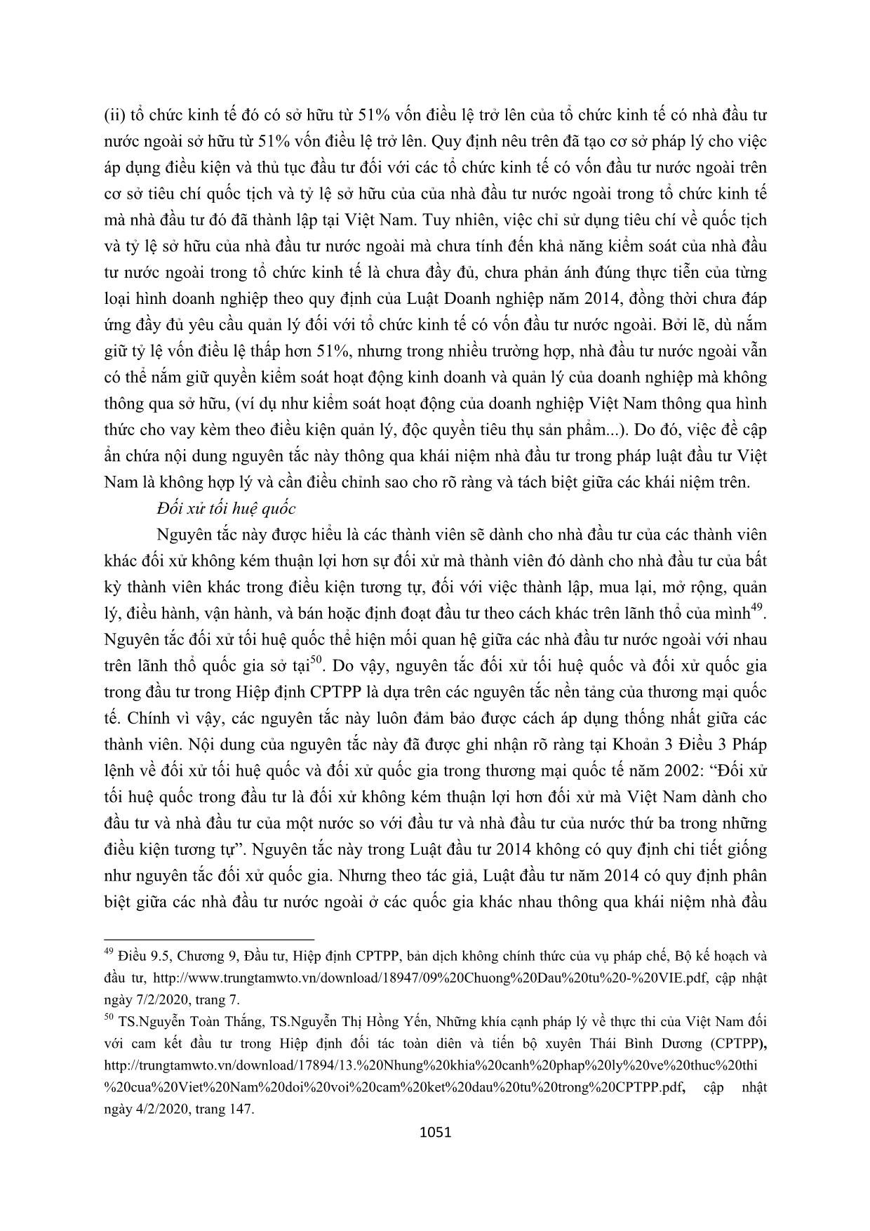 Nghiên cứu các quy định về đầu tư trong hiệp định đối tác toàn diện và tiến bộ xuyên Thái Bình Dương (CPTPP) – So sánh với pháp luật đầu tư Việt Nam trang 5