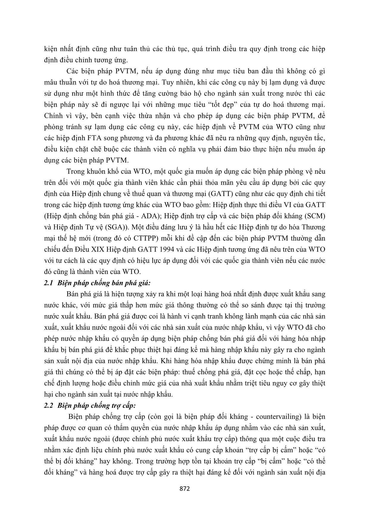 Pháp luật về phòng vệ thương mại của Việt Nam trong điều kiện thực thi các FTA thế hệ mới trang 4