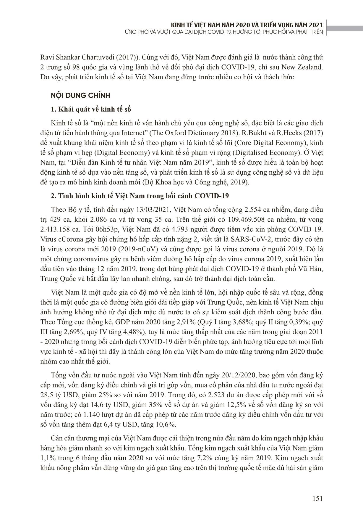 Phát triển kinh tế số Việt Nam thời kỳ đại dịch Covid-19: Thực trạng và giải pháp trang 2