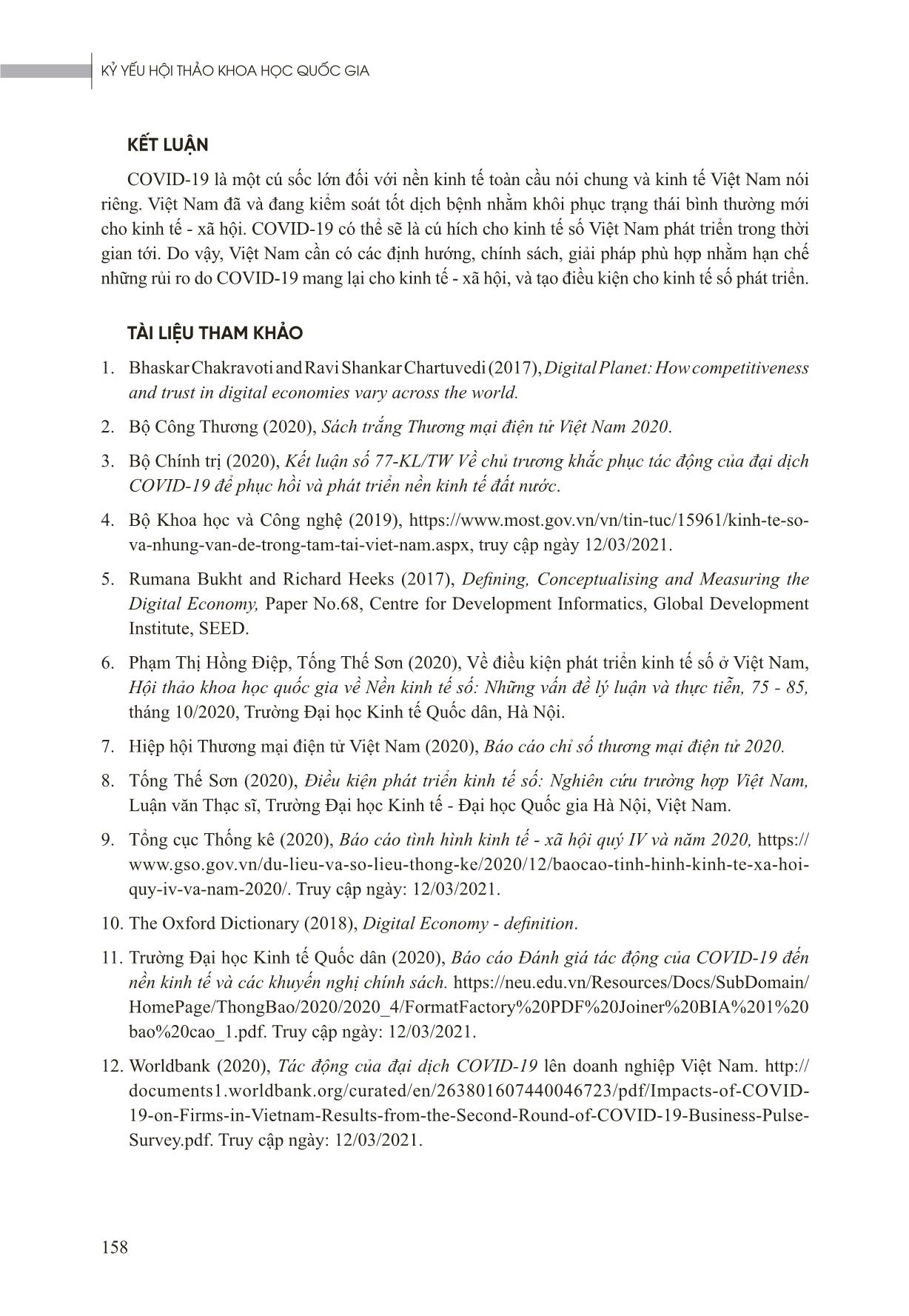 Phát triển kinh tế số Việt Nam thời kỳ đại dịch Covid-19: Thực trạng và giải pháp trang 9