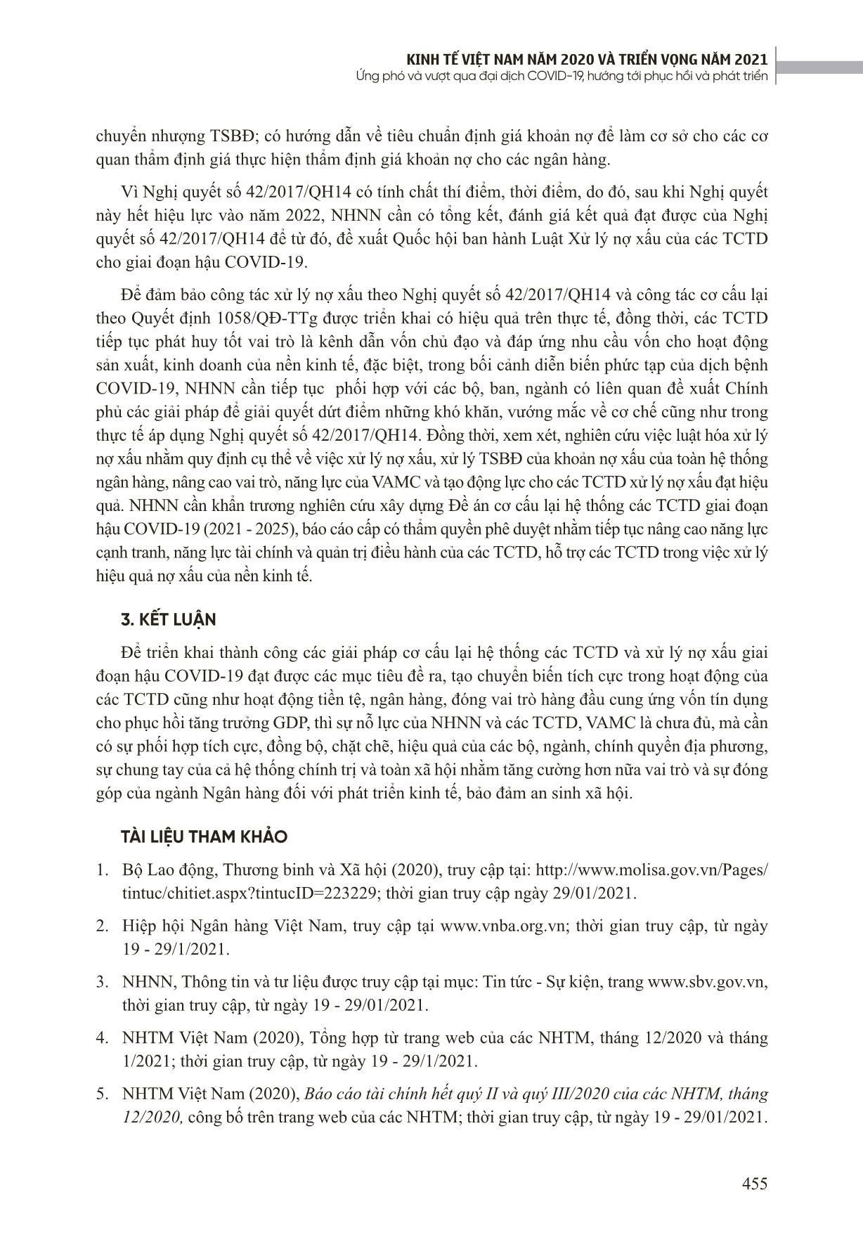 Tác động của đại dịch Covid-19 đến cho vay và nợ xấu của Ngân hàng Thương mại Việt Nam trang 10