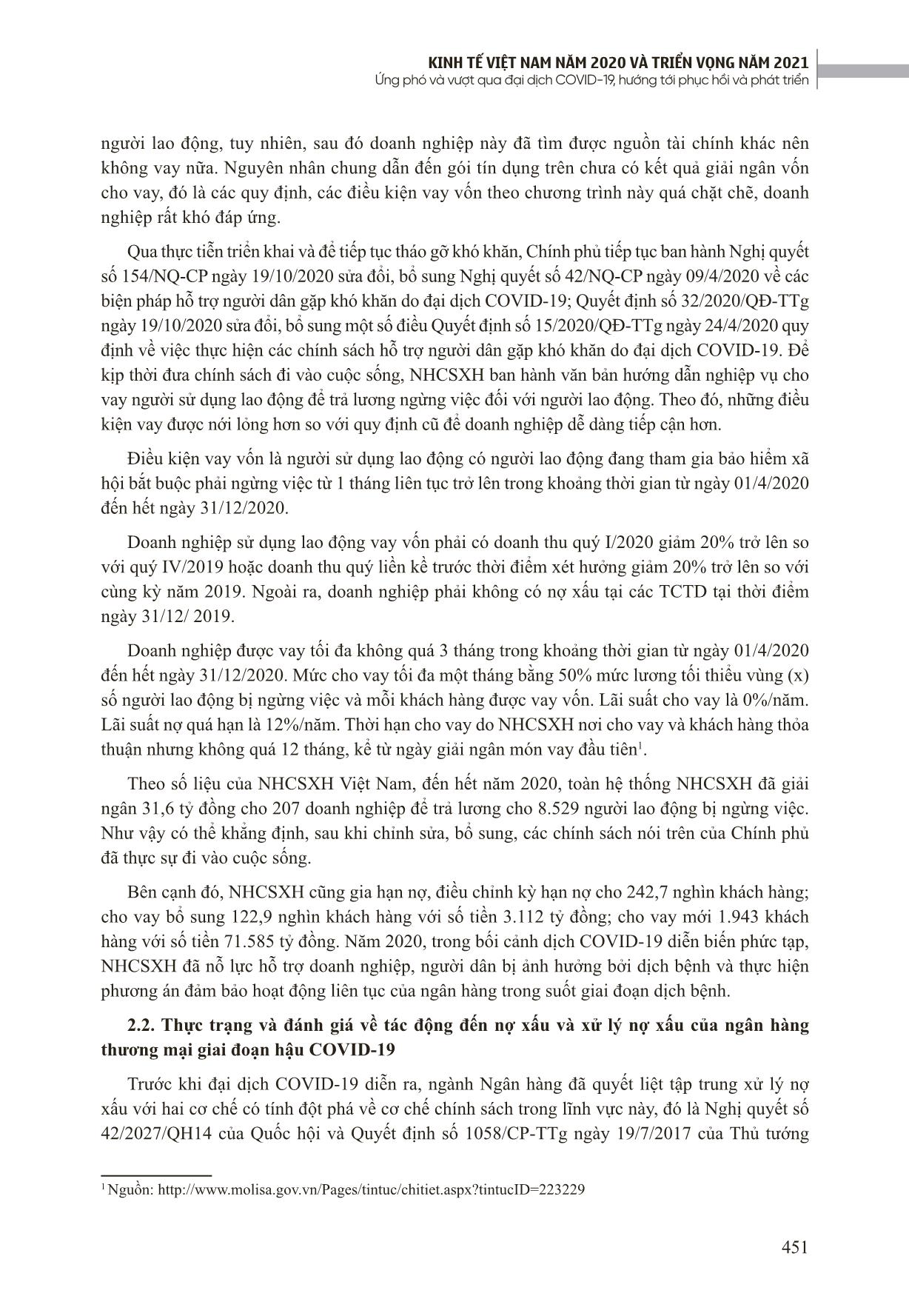 Tác động của đại dịch Covid-19 đến cho vay và nợ xấu của Ngân hàng Thương mại Việt Nam trang 6